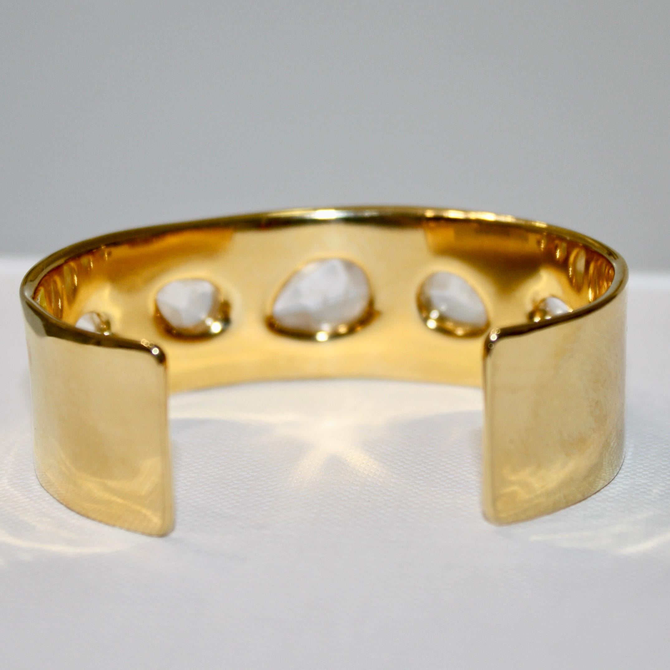 Goossens Paris 5 Cabochons Rock Crystal Cuff In condizioni Nuovo in vendita a Virginia Beach, VA
