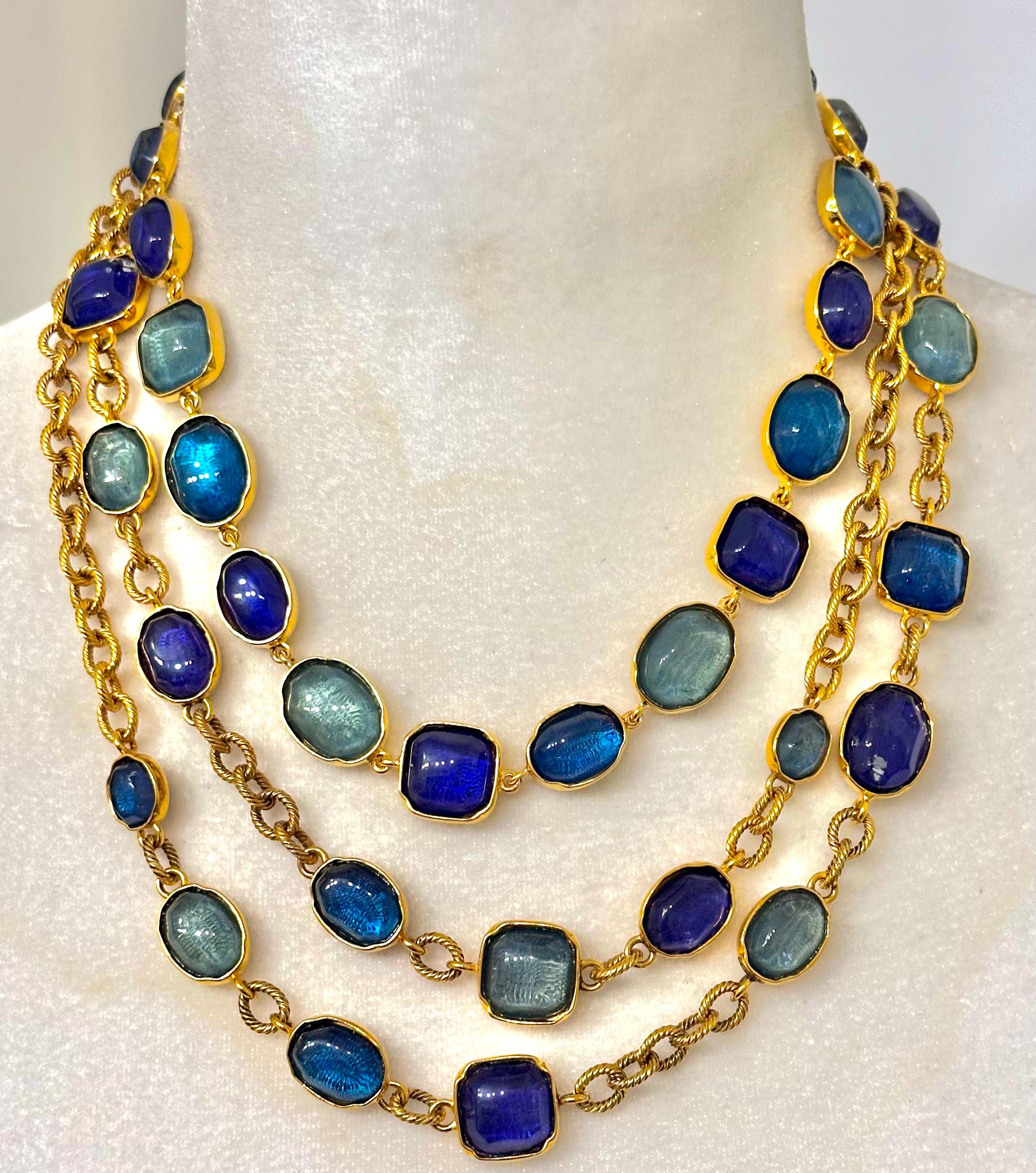 Goossens Paris Blue Harmony Necklace 9