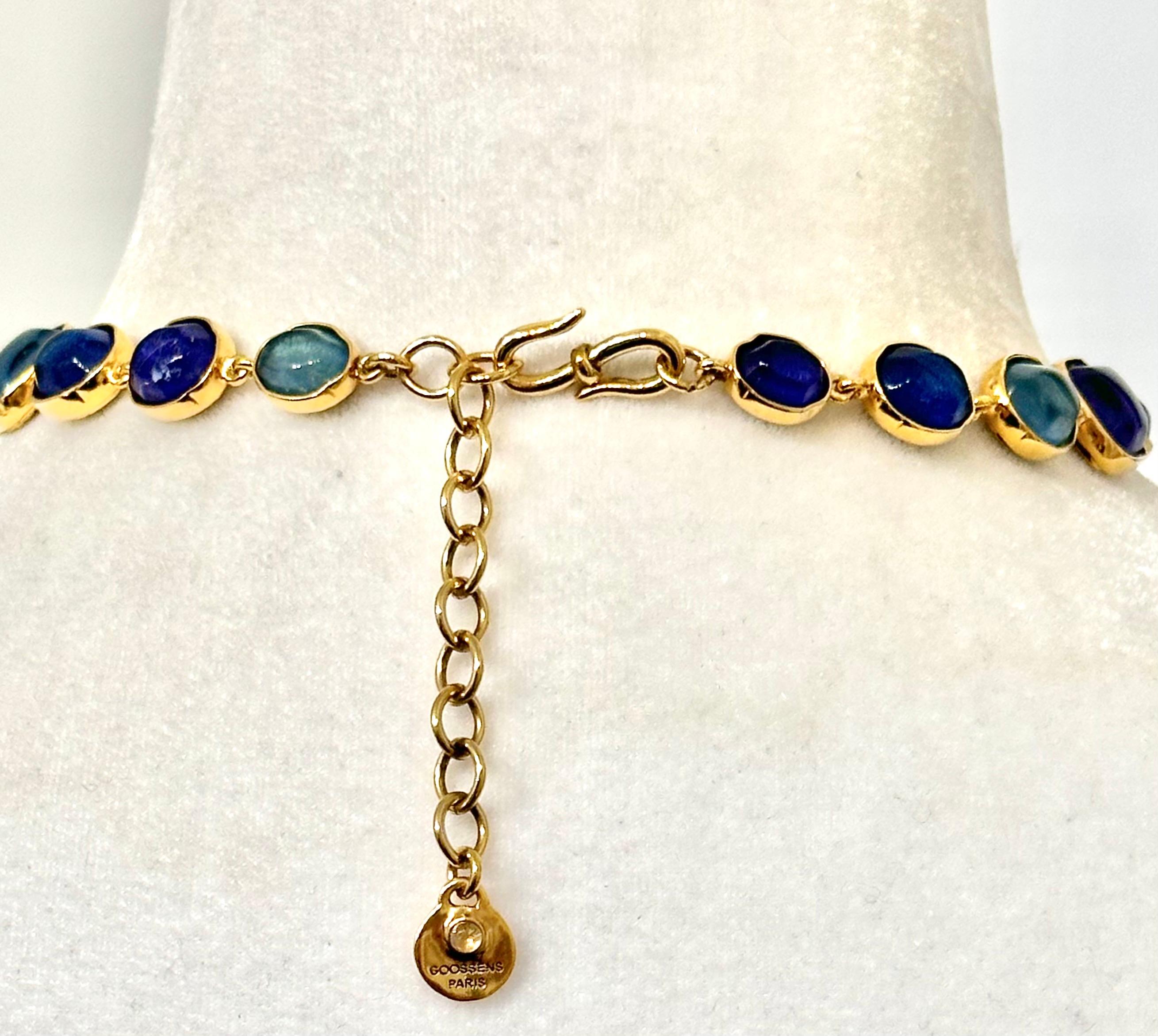 Goossens Paris Blue Harmony Necklace For Sale 2