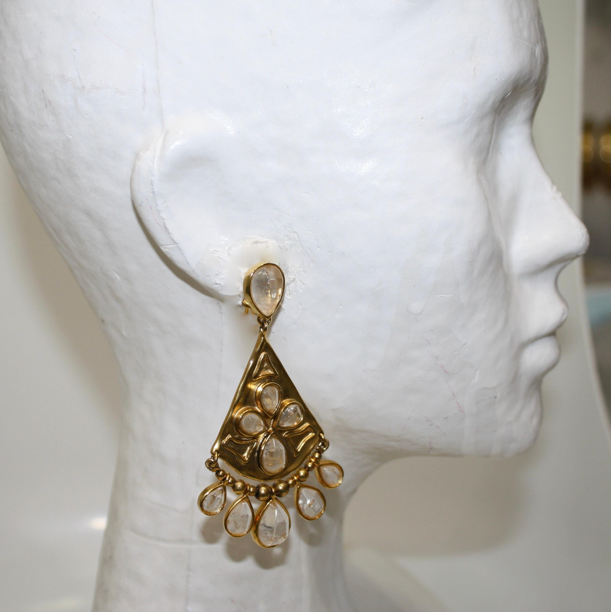 Goossens Paris Kaschmir-Bergkristall-Tropfen-Ohrringe  im Zustand „Neu“ im Angebot in Virginia Beach, VA