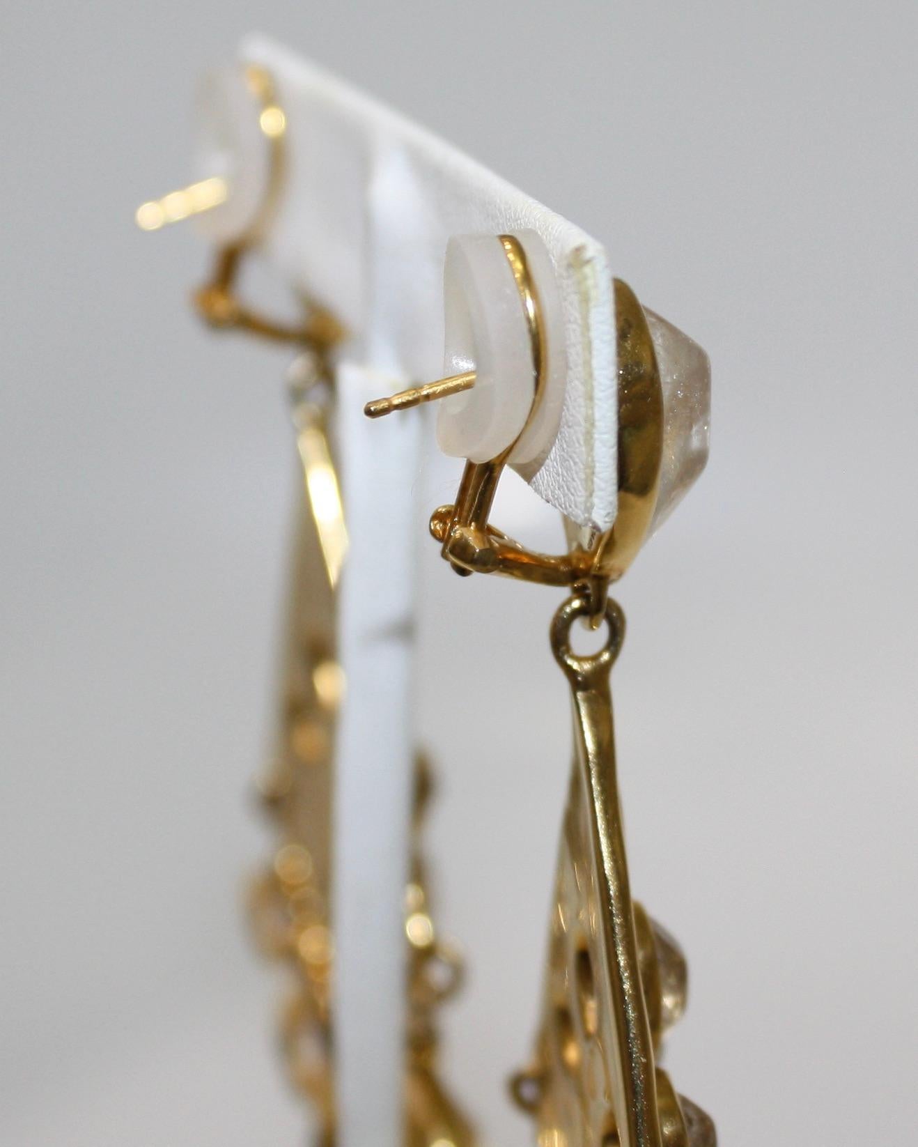 Goossens Paris Cachemire Rock Crystal Drop Earrings  en vente 2