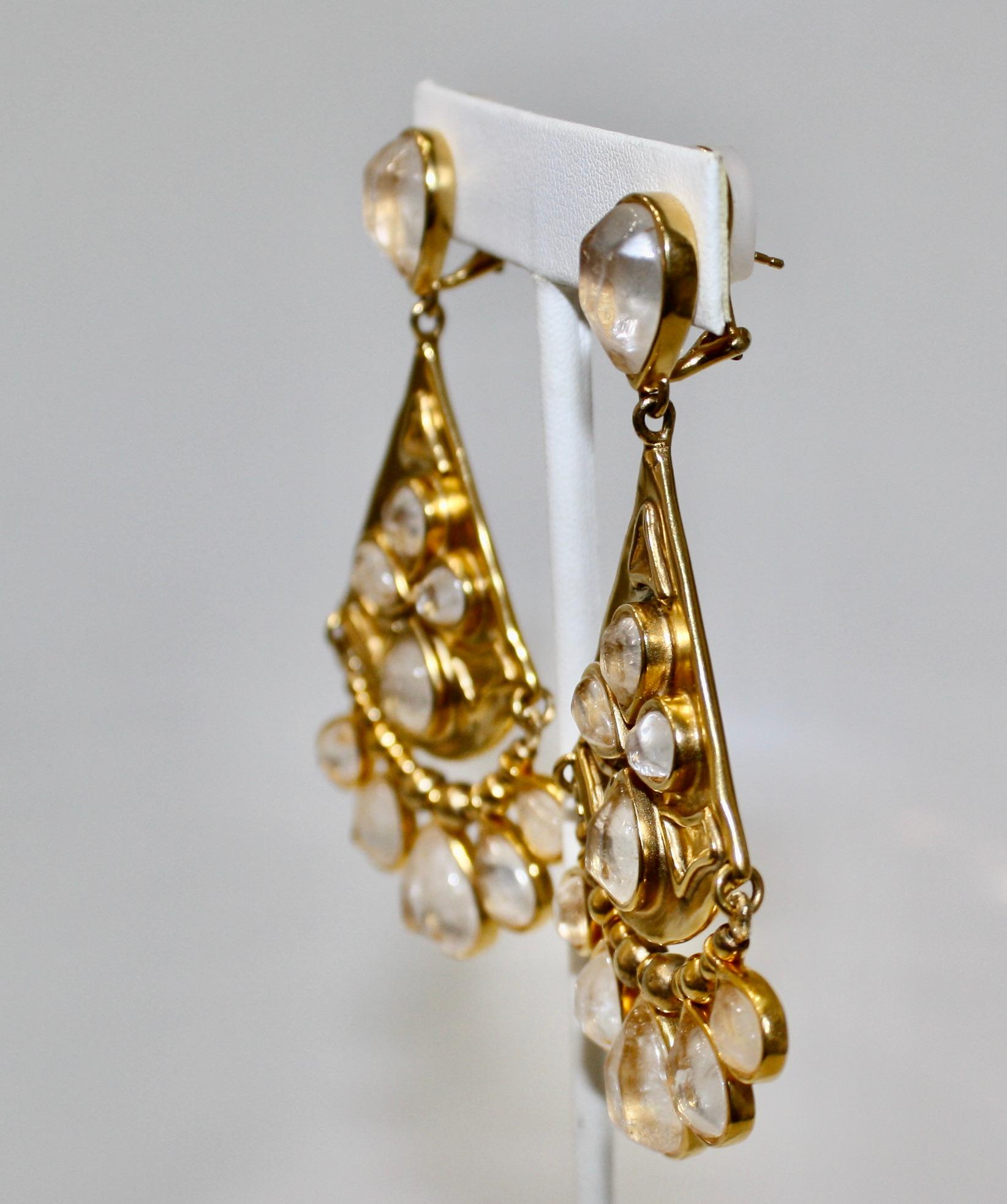 Goossens Paris Cachemire Rock Crystal Drop Earrings  en vente 3