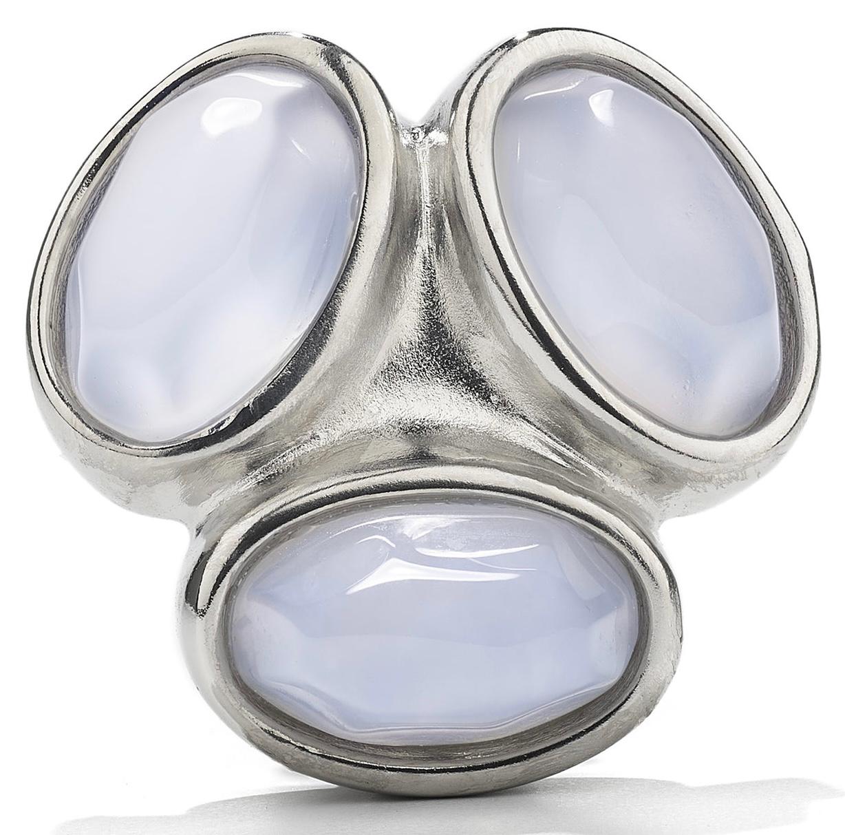 Collana in calcedonio e rutenio di Goossens Paris in vendita 7