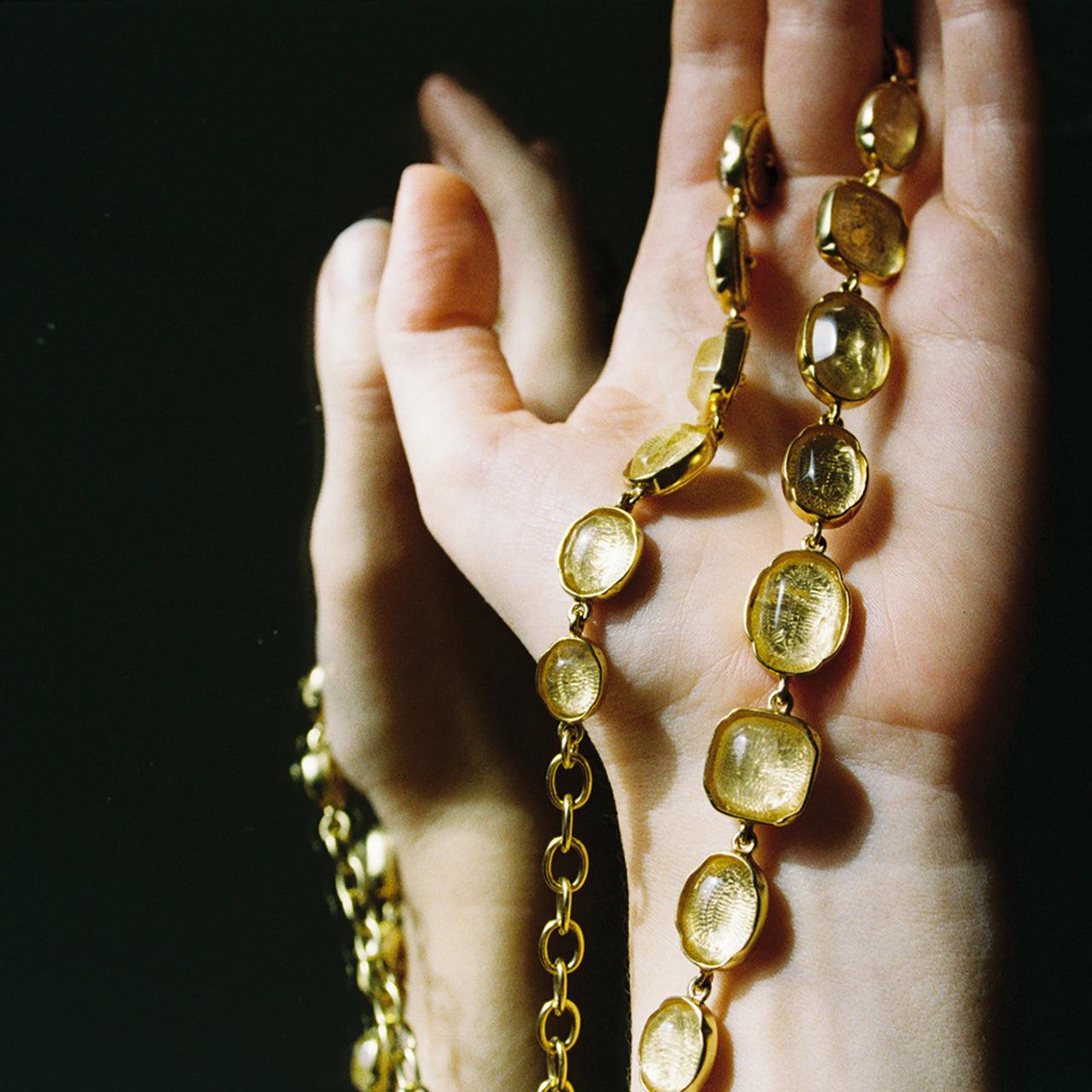 Collana di cristallo di rocca trasparente Goossens Paris in vendita 2