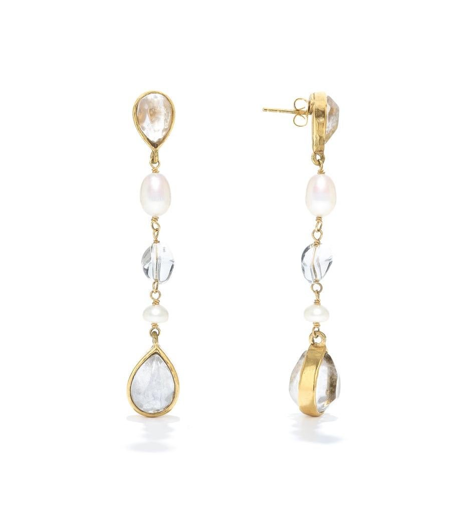 Collana di cristallo di rocca trasparente Goossens Paris in vendita 3