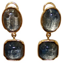 Goossens Paris Double Cabochons clip Earrings