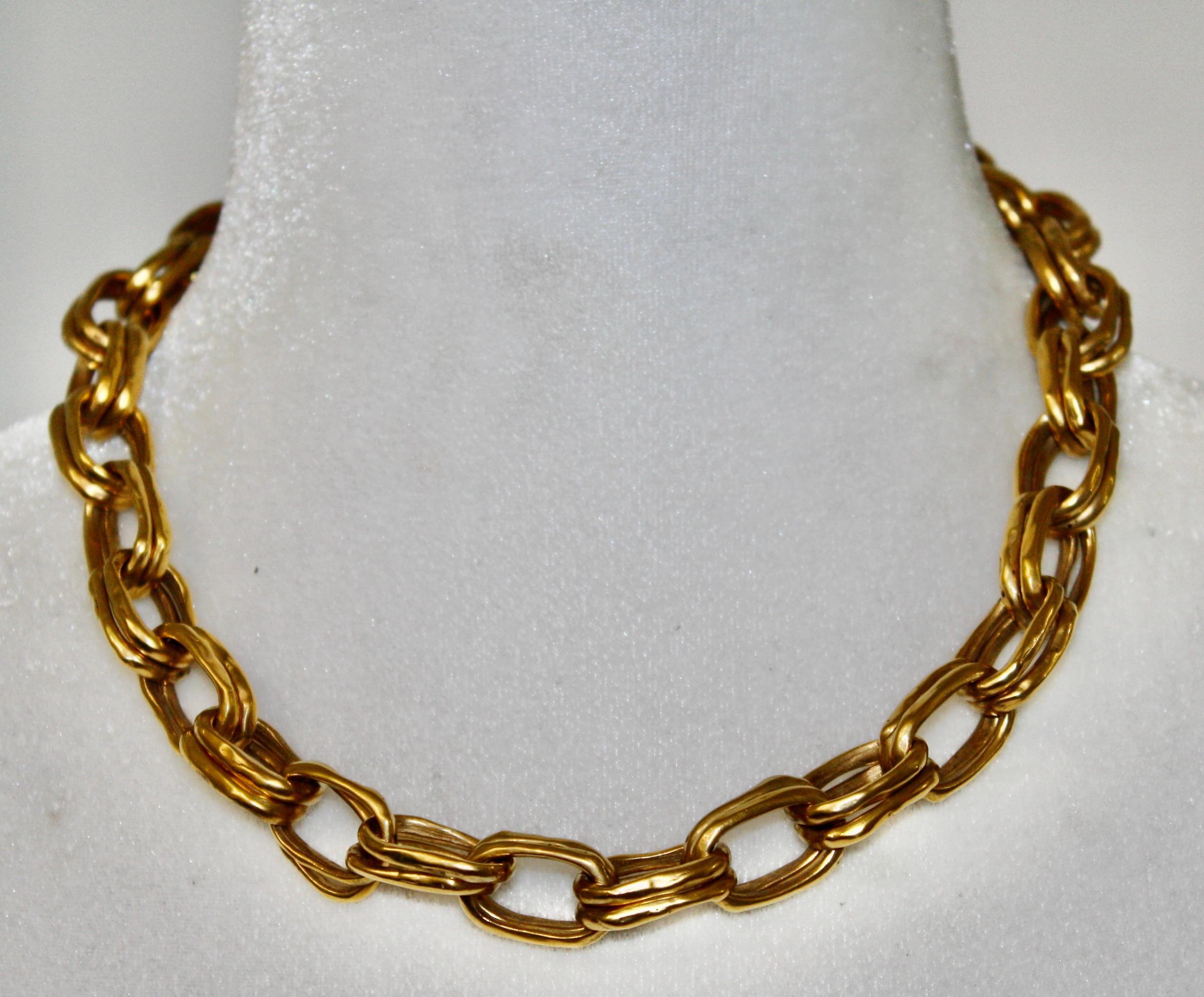 Goossens Paris Double Chain Necklace In New Condition In Virginia Beach, VA