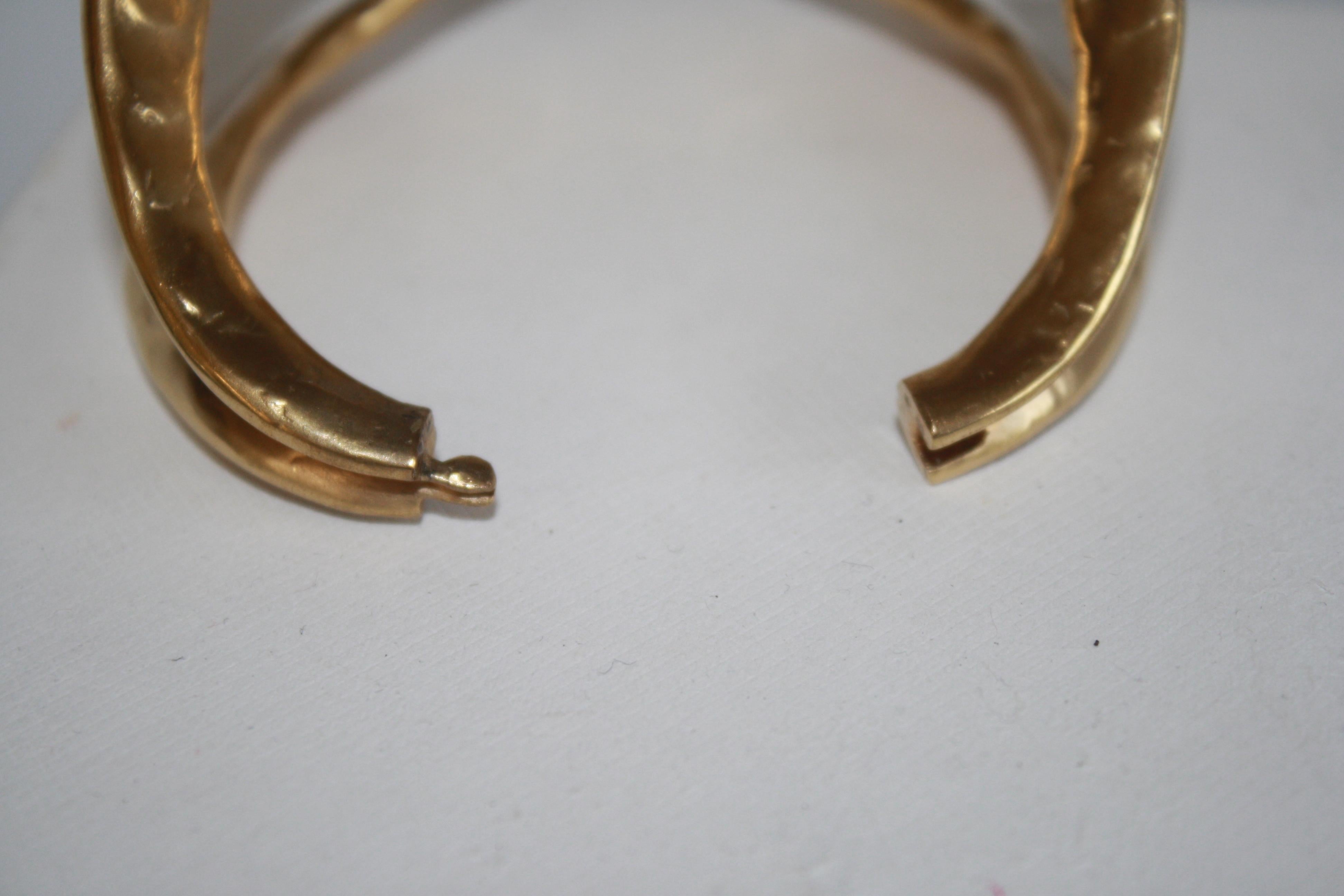 Goossens Paris Gilded Brass Ecume Cuff Bracelet 1