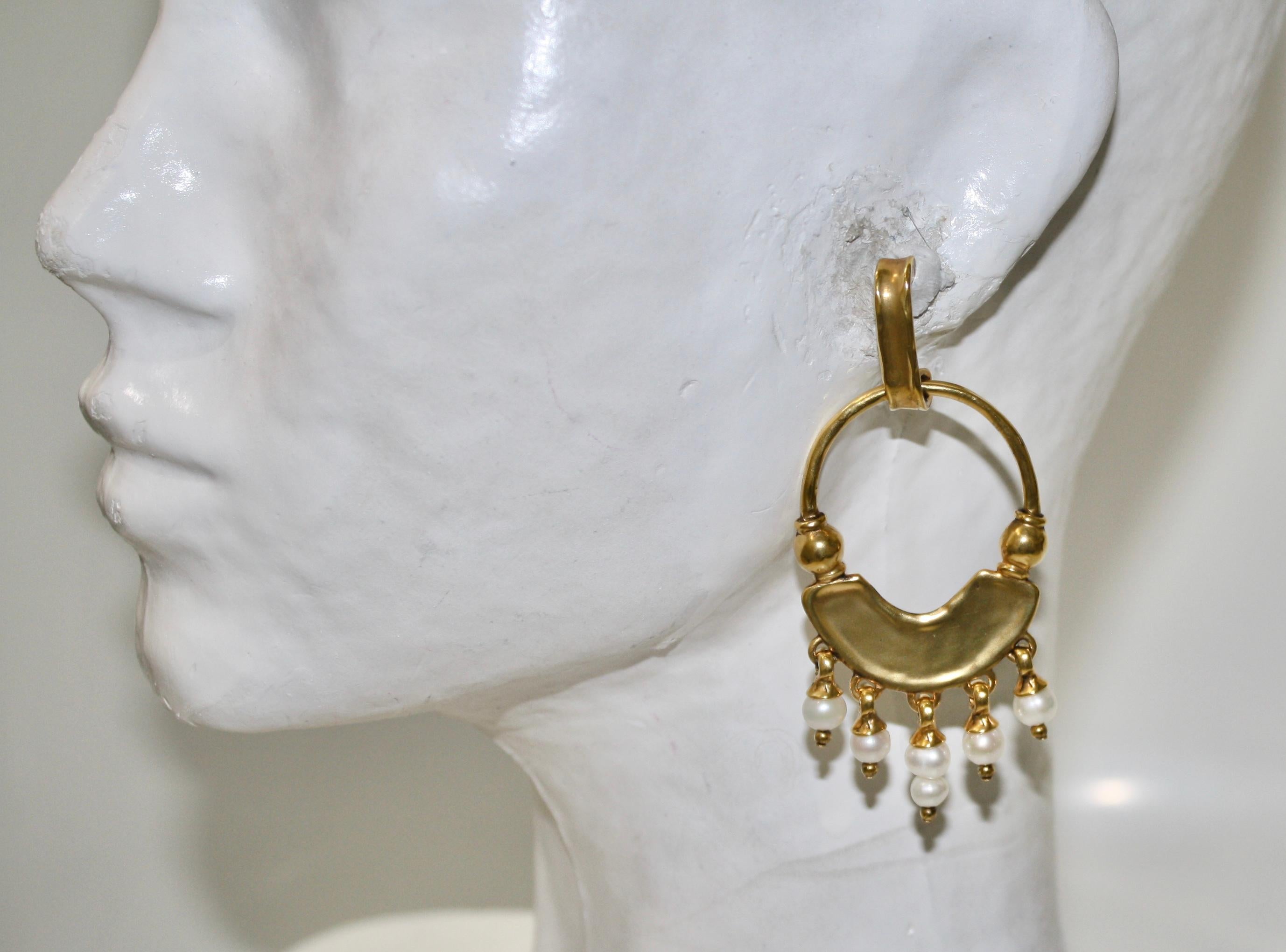 Byzantine Goossens-Paris Graine De Gemmes Loop Earrings  For Sale