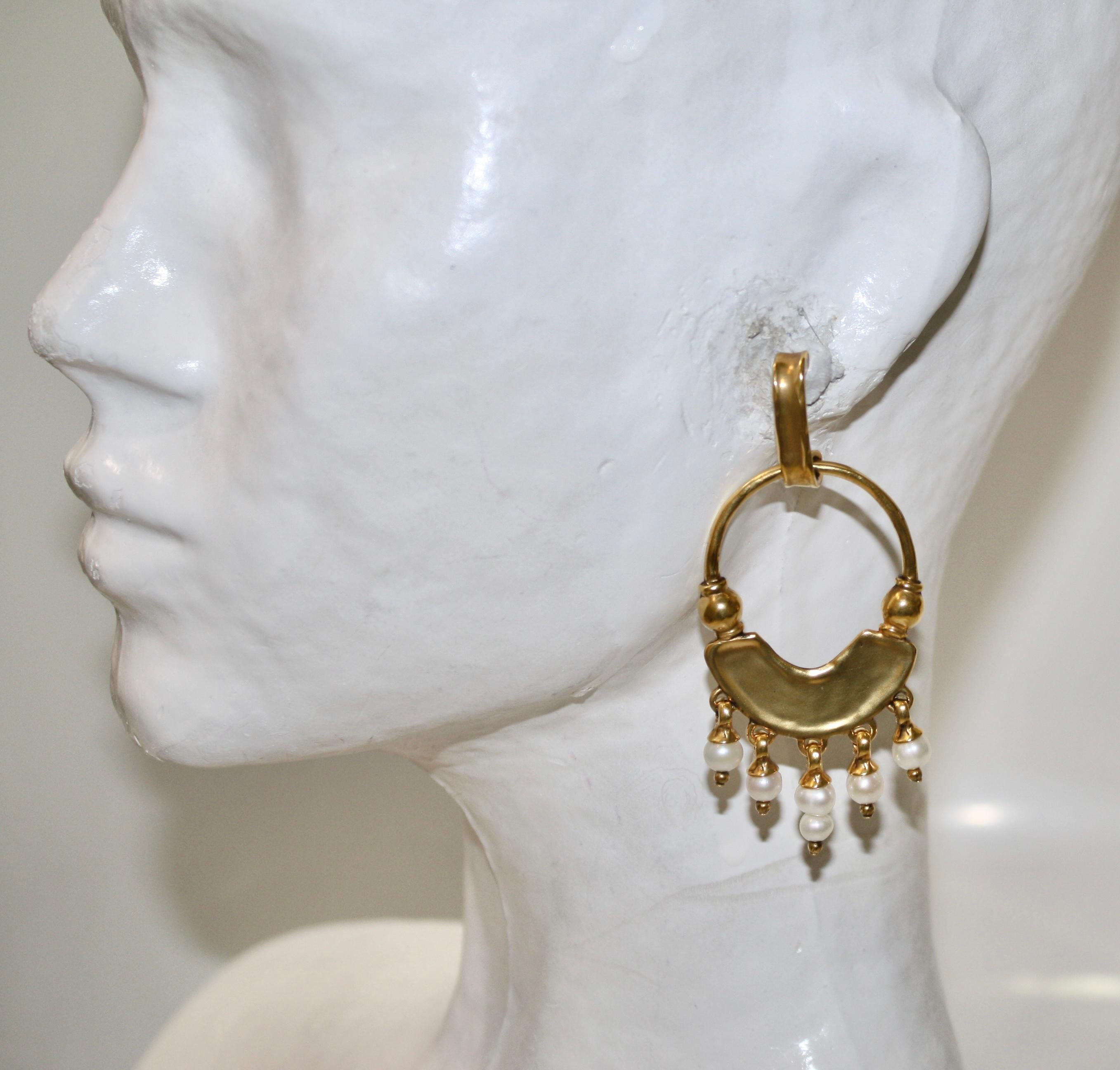 Women's or Men's Goossens-Paris Graine De Gemmes Loop Earrings For Sale