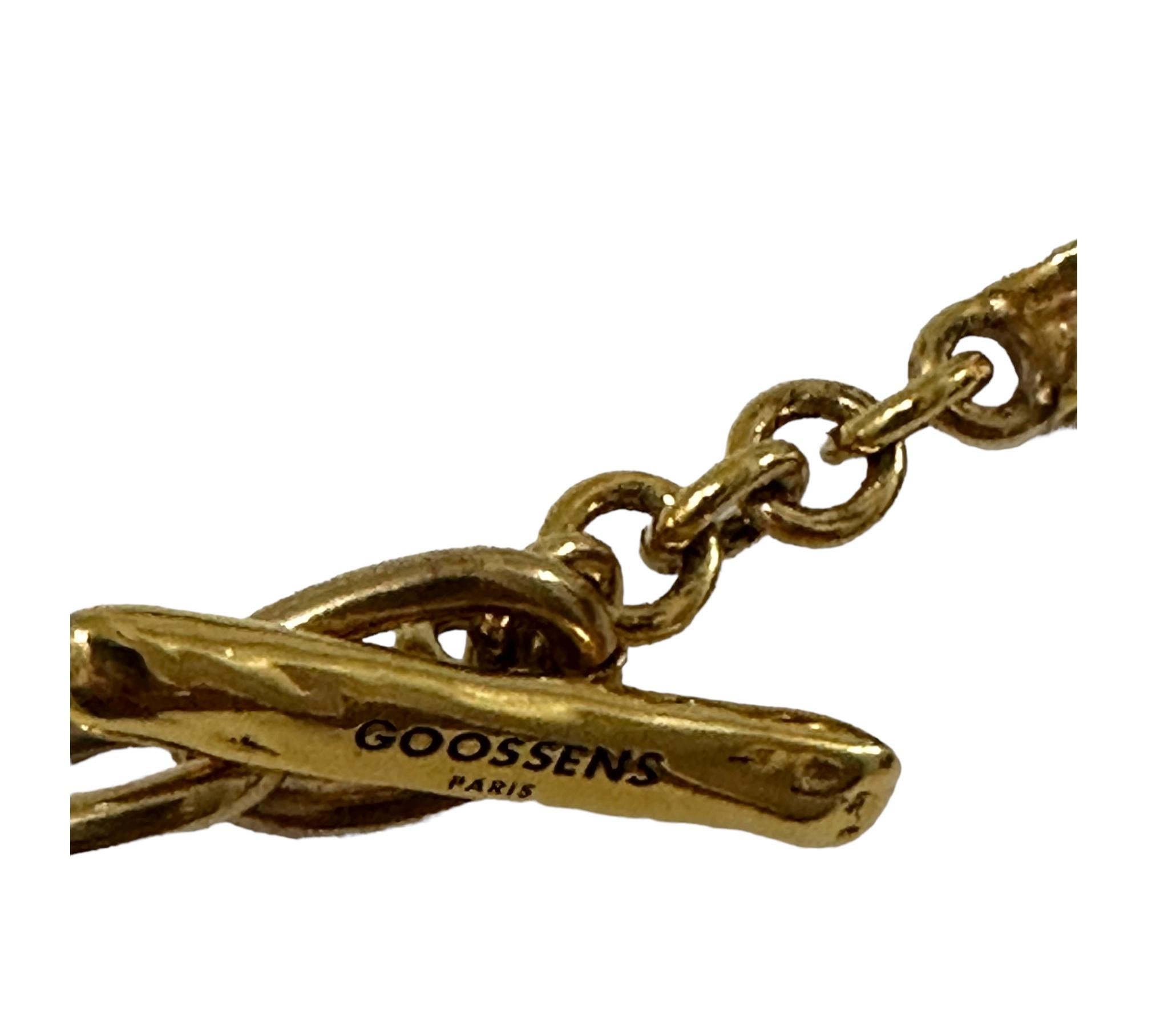 Goossens -Paris Lutece Link Bracelet  In New Condition For Sale In Virginia Beach, VA