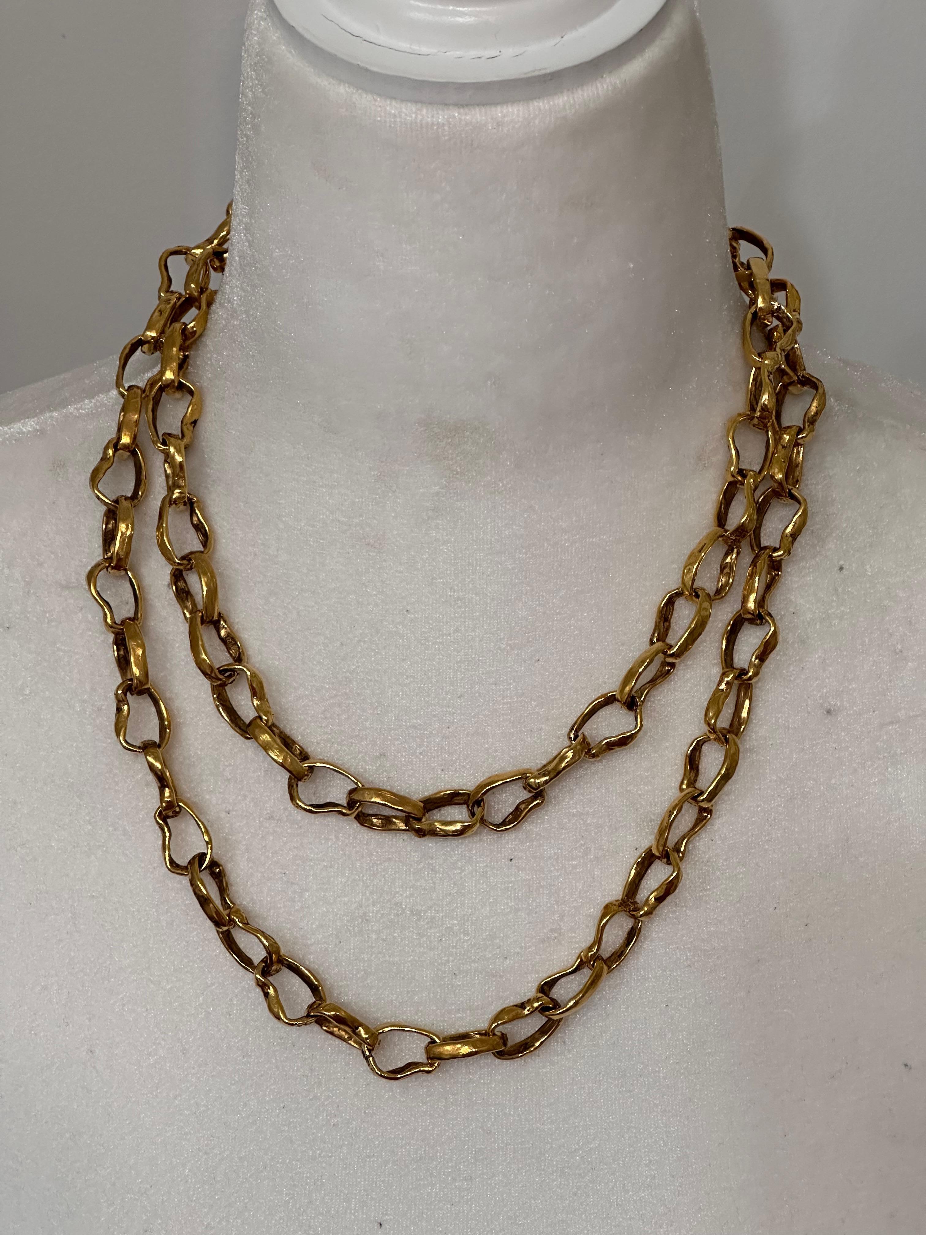 Modern Goossens Paris Lutece Long Necklace For Sale