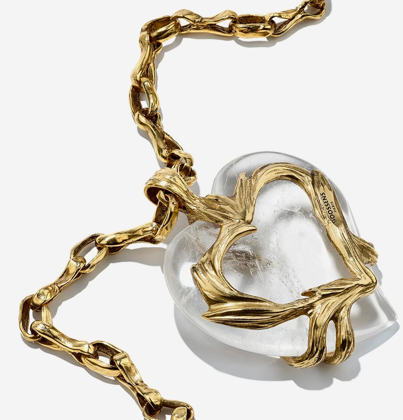 Goossens Paris Oversized Precious Heart Necklace im Zustand „Neu“ im Angebot in Virginia Beach, VA