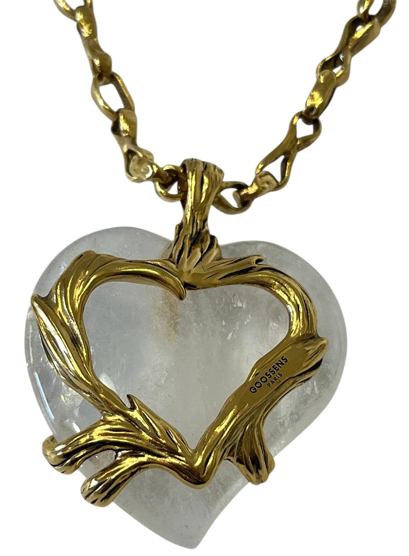 Goossens Paris Oversized Precious Heart Necklace für Damen oder Herren im Angebot
