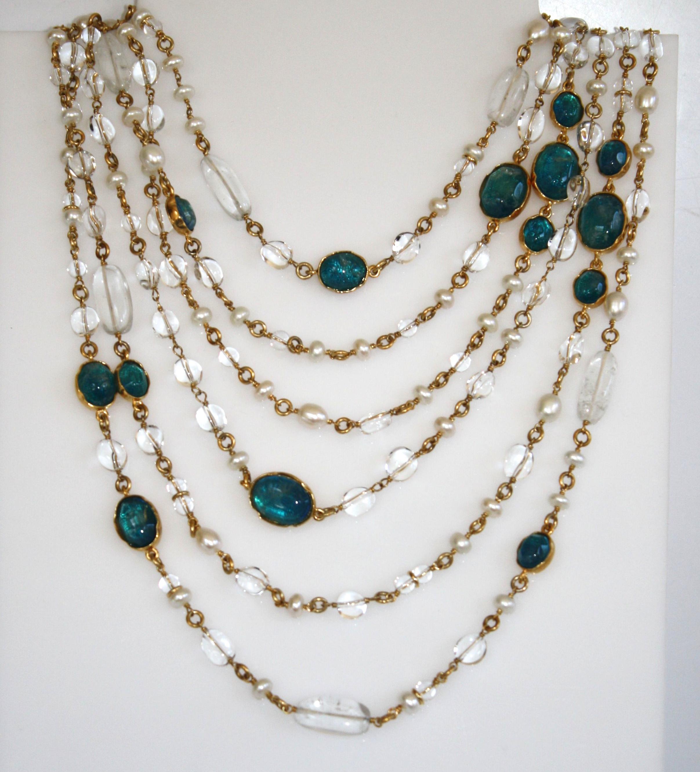 blue rock necklace