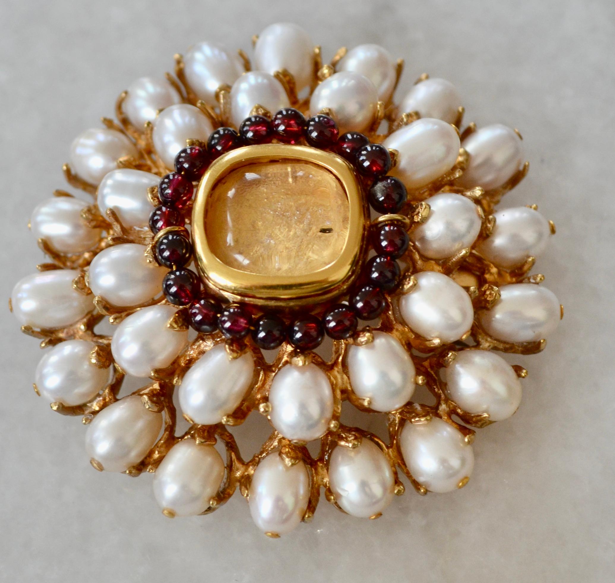 Broche baroque en perles de Goossens Paris Unisexe en vente