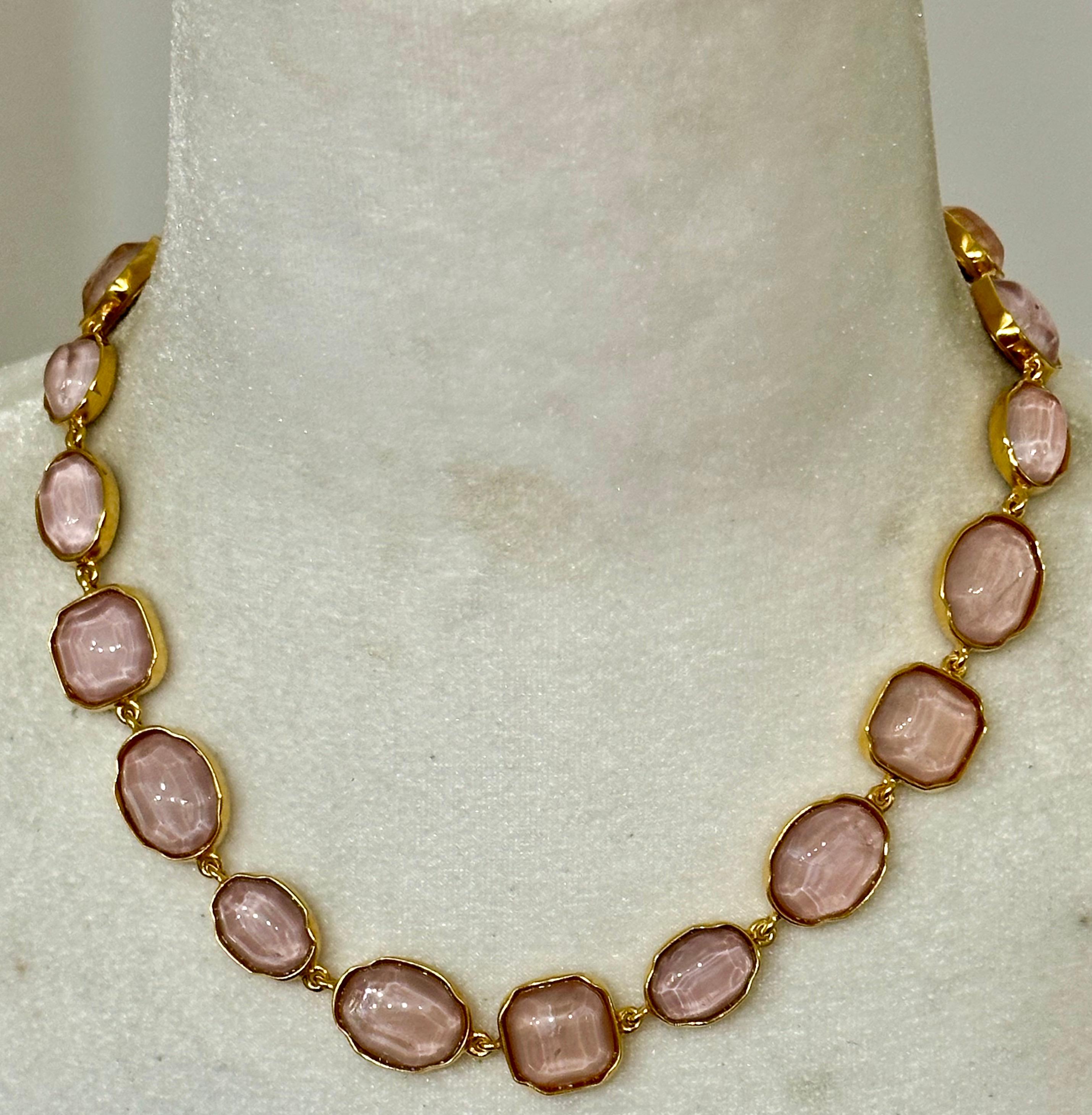 Goossens Paris Blush Pink Necklace For Sale 4