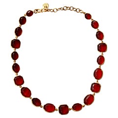 Goossens Paris Red Cabochons Necklace