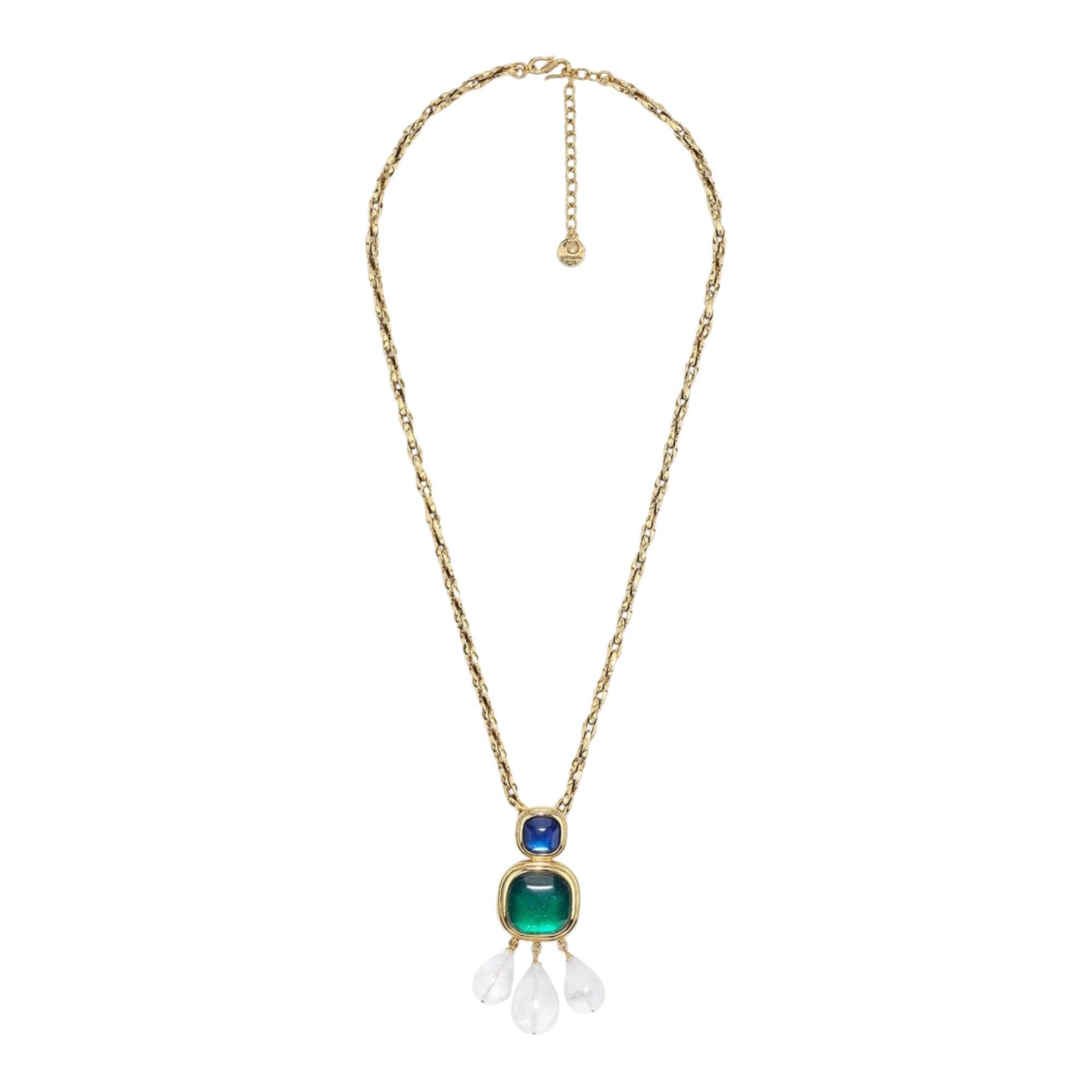 Cabochon Orecchini a cuore Goossens Paris Renaissance in vendita