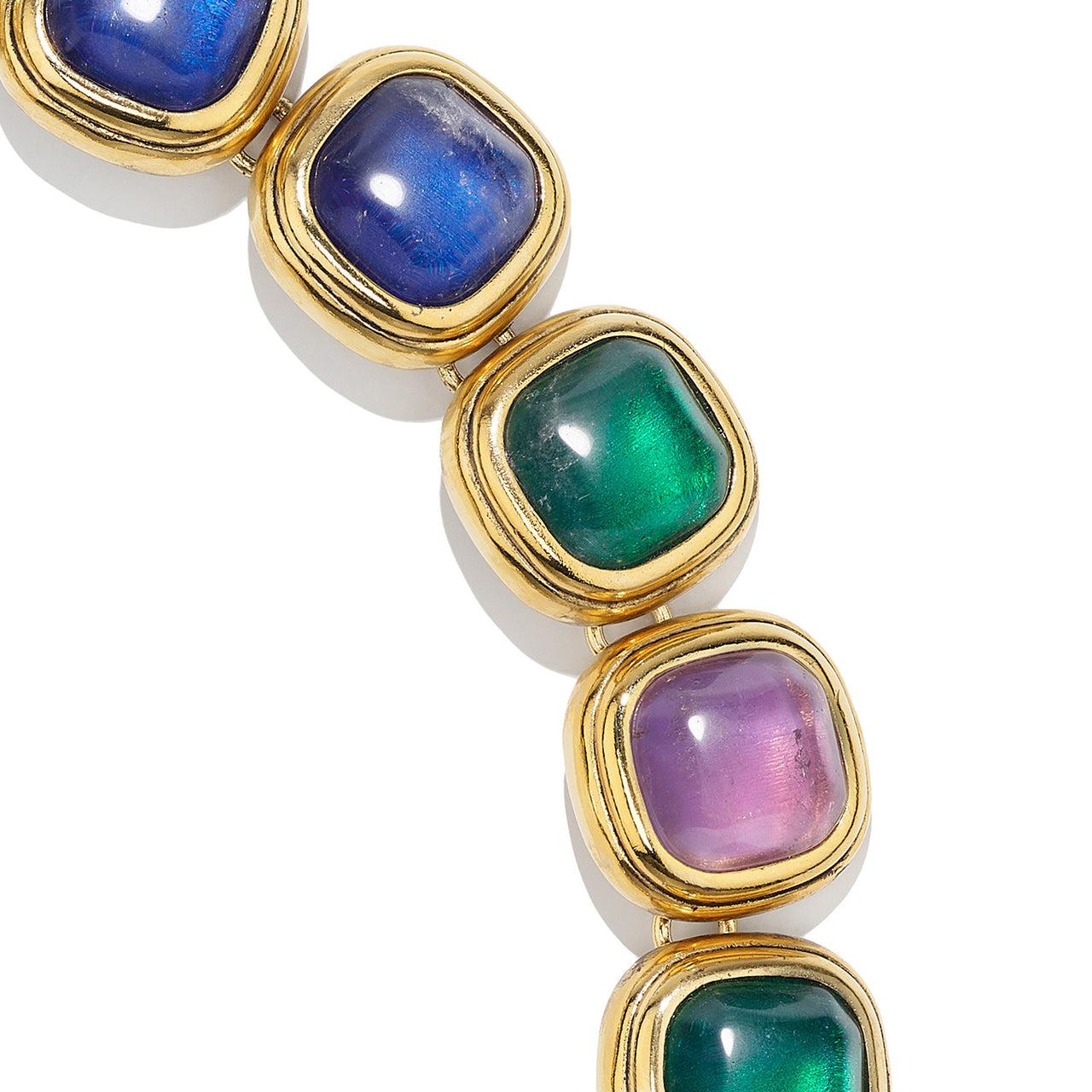 Goossens Paris Renaissance necklace in Tinted Rock Crystal en Nuevo estado para la venta en Virginia Beach, VA