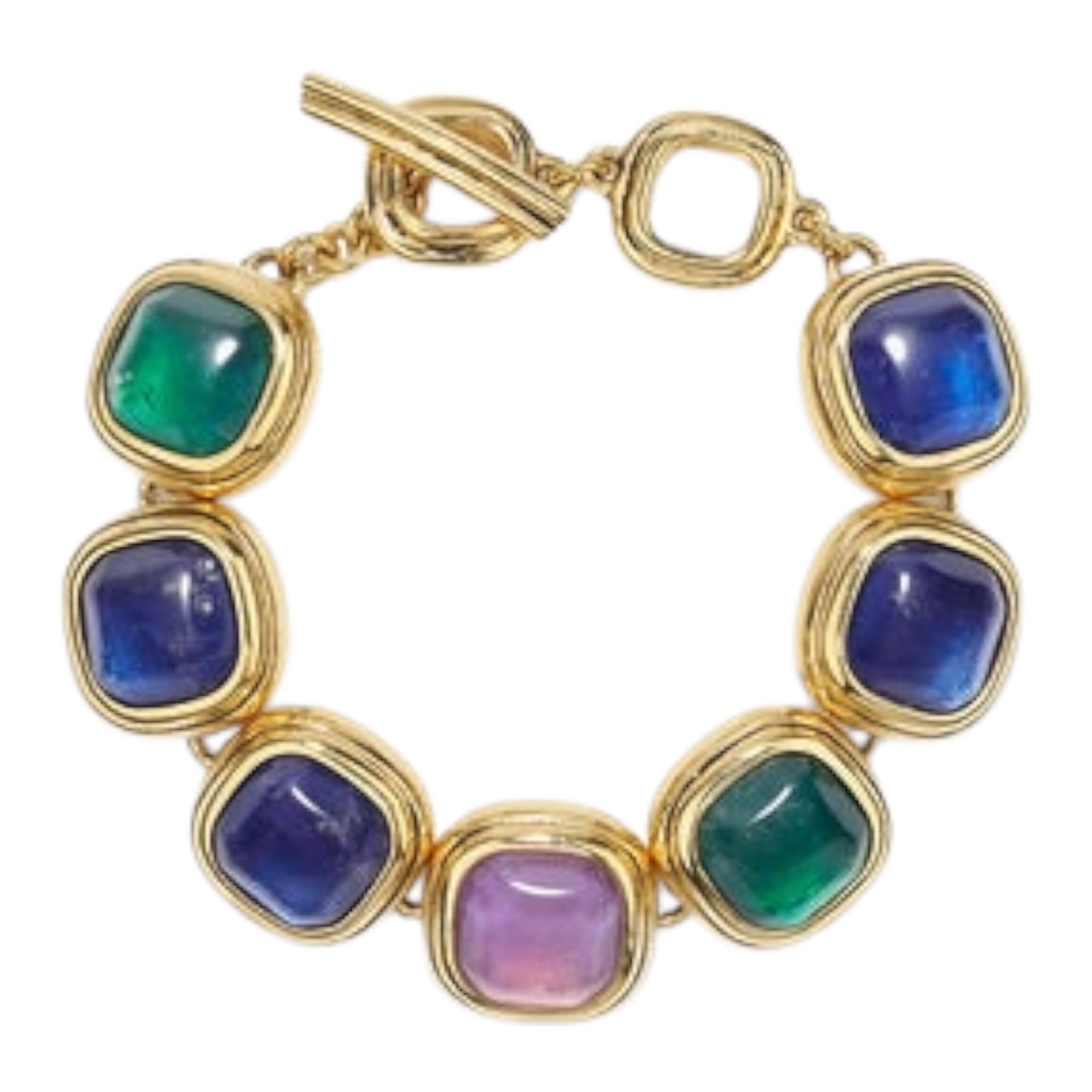 Femenino o masculino Goossens Paris Renaissance necklace in Tinted Rock Crystal en venta