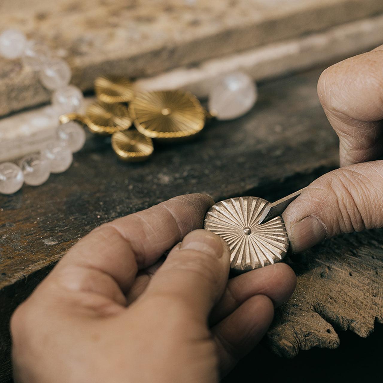 Collana Goossens Paris Renaissance con perle e cristallo di rocca in vendita 1