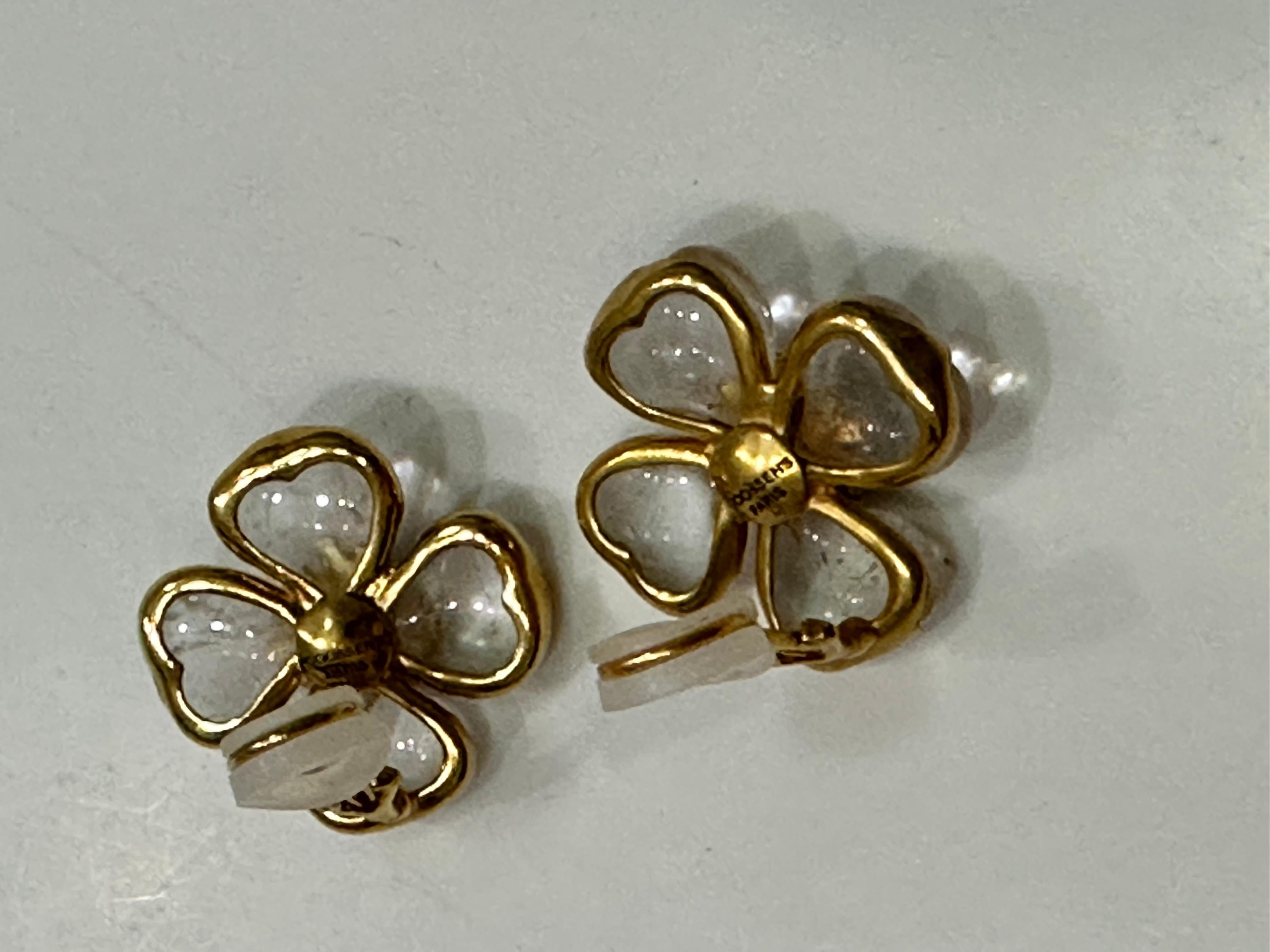 Women's or Men's Goossens-Paris Rock Crystal Clip Earrings