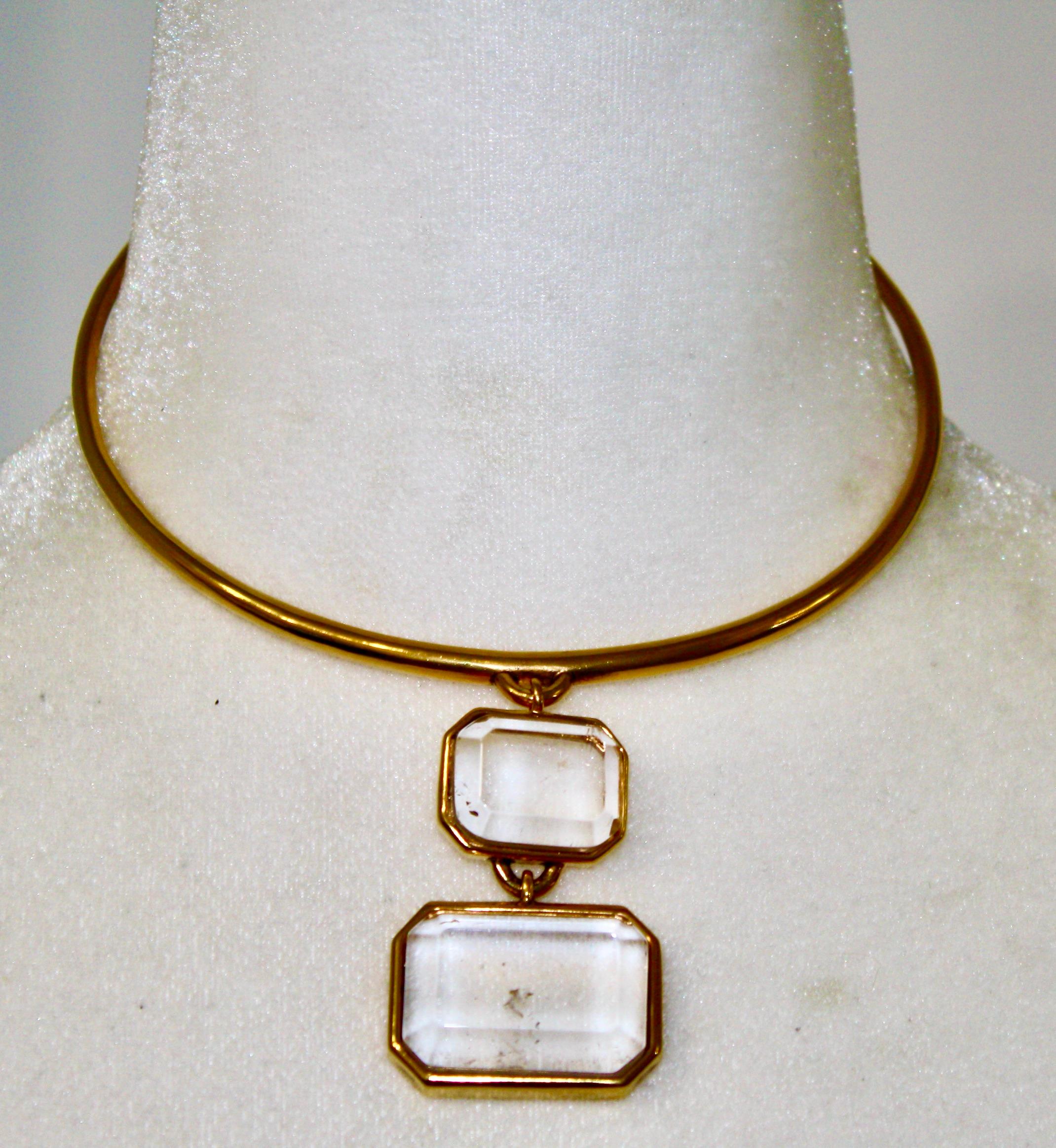 Modern Goossens Paris Rock Crystal Torque