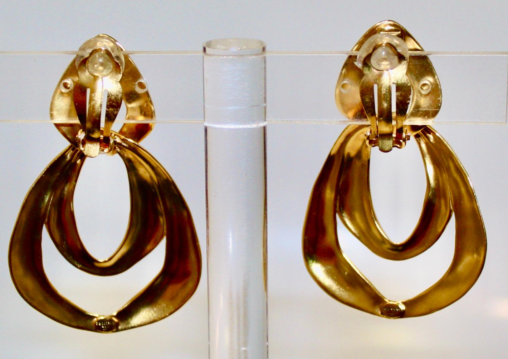 Women's or Men's Goossens Paris Spirale 2 Links Earrings