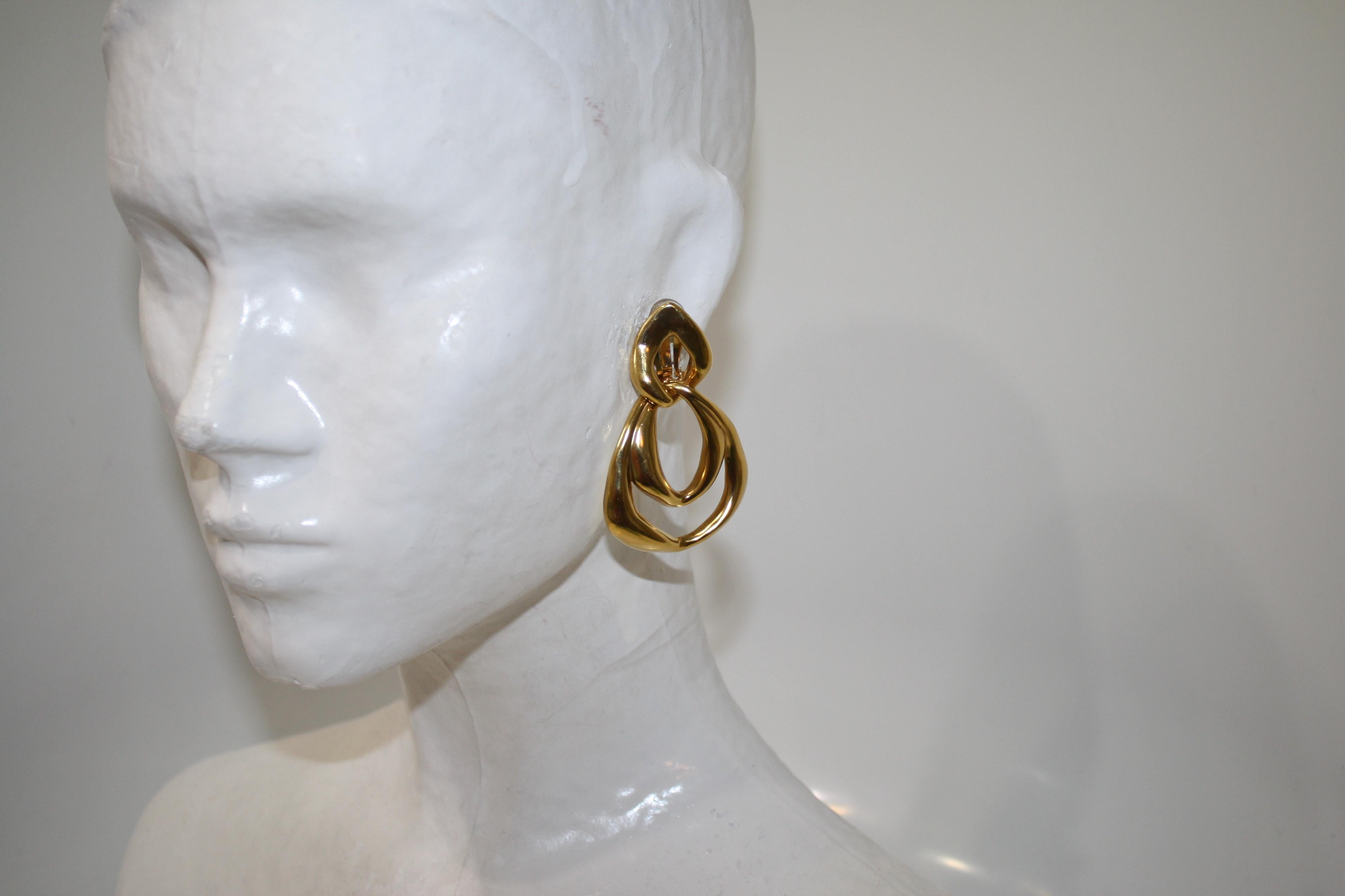 Goossens Paris Spirale 2 Links Earrings  For Sale 4