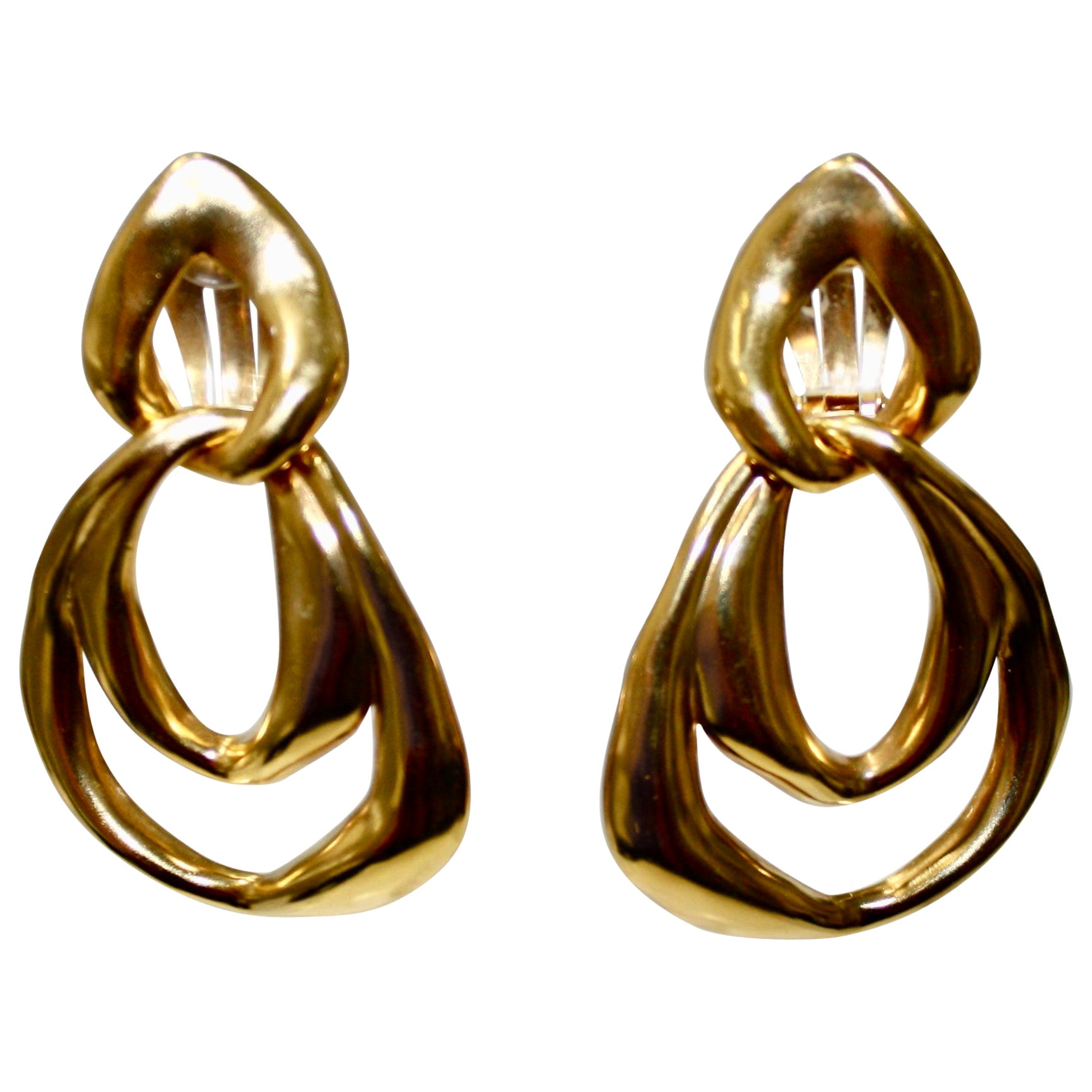 Goossens Paris Spirale 2 Links Earrings  For Sale