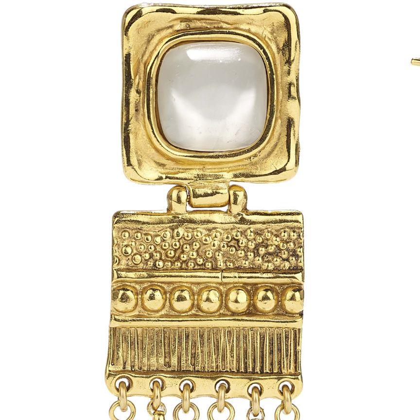 Goossens Paris Syracuse Pendant Earrings In New Condition For Sale In Virginia Beach, VA