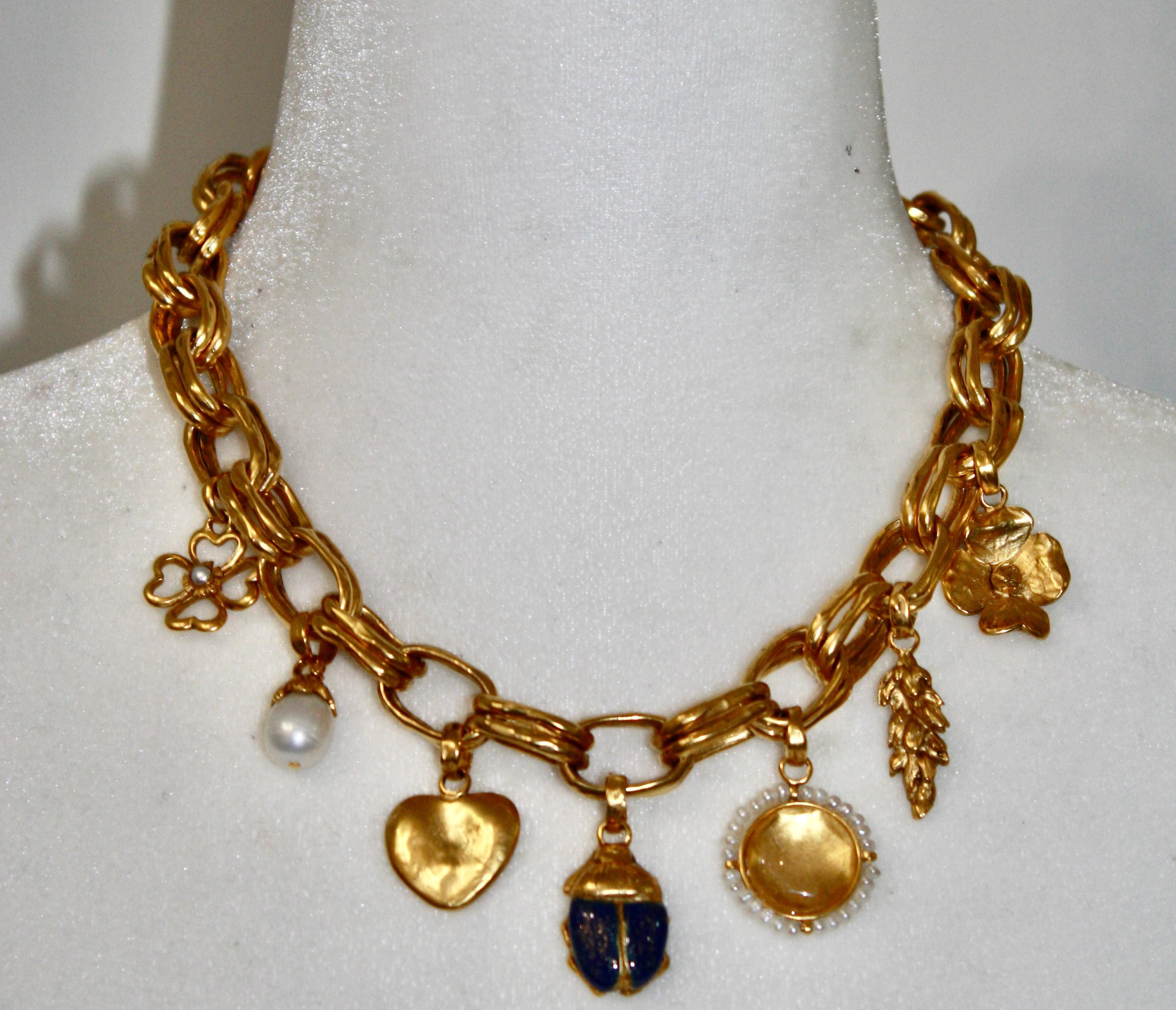 Goossens Paris Talisman Charm Necklace In New Condition In Virginia Beach, VA