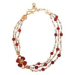 Goossens Paris Trèfles 3 Row Necklace