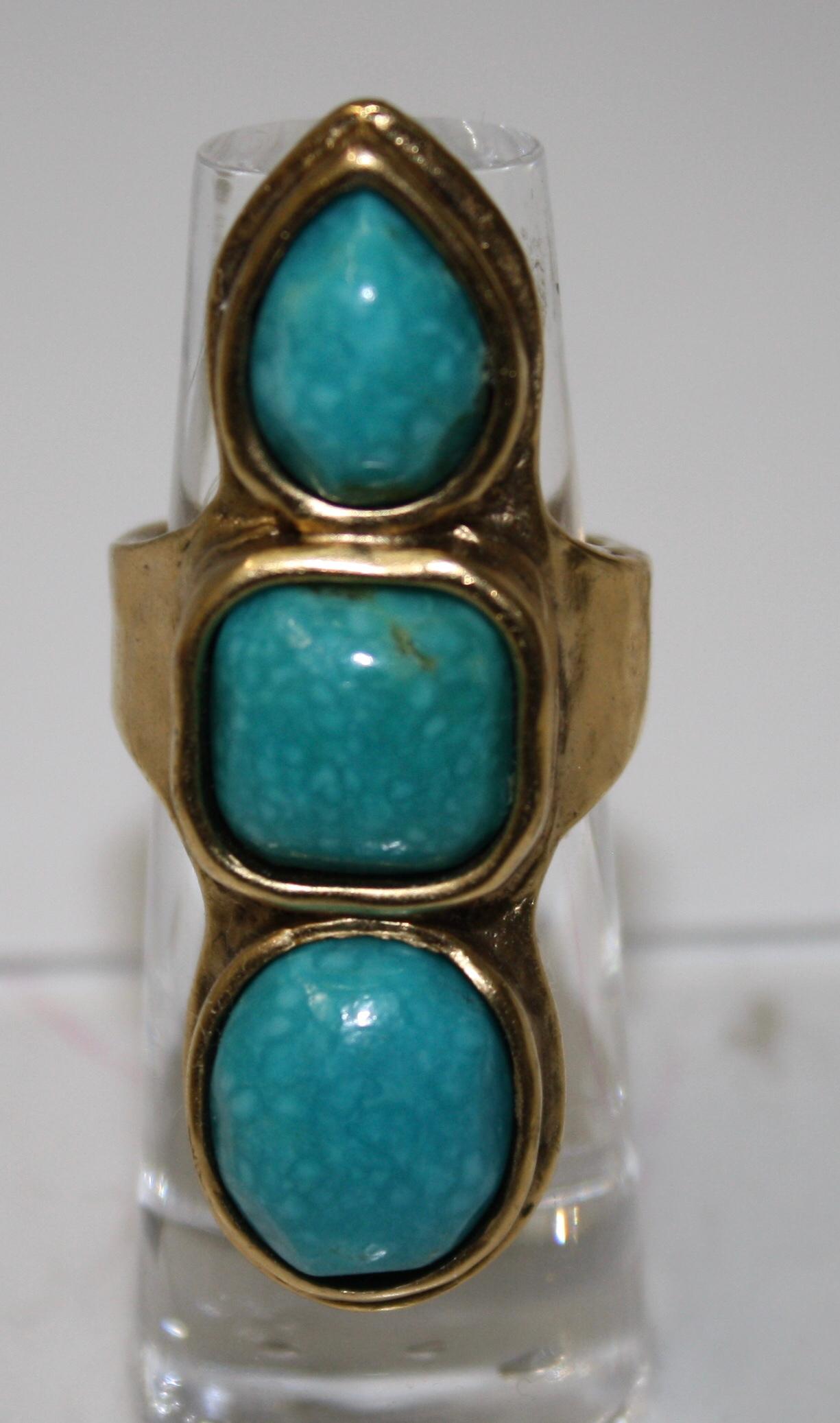 Cabochon Goossens Paris Turquoise Ring For Sale