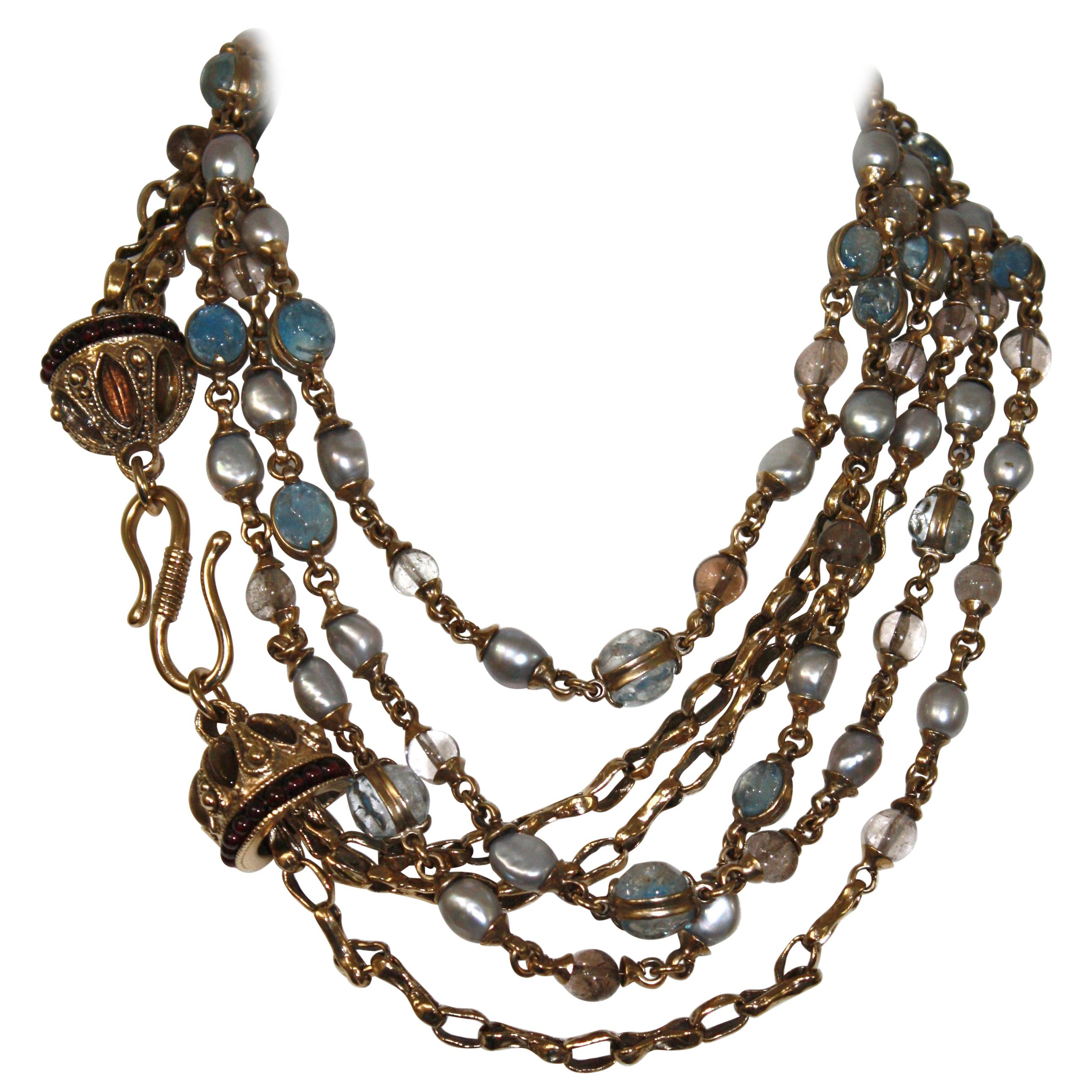 Goossens Paris Unique Crown Long Necklace