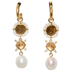 Goossens Paris Venise Boucles d'oreilles en perles et bronze