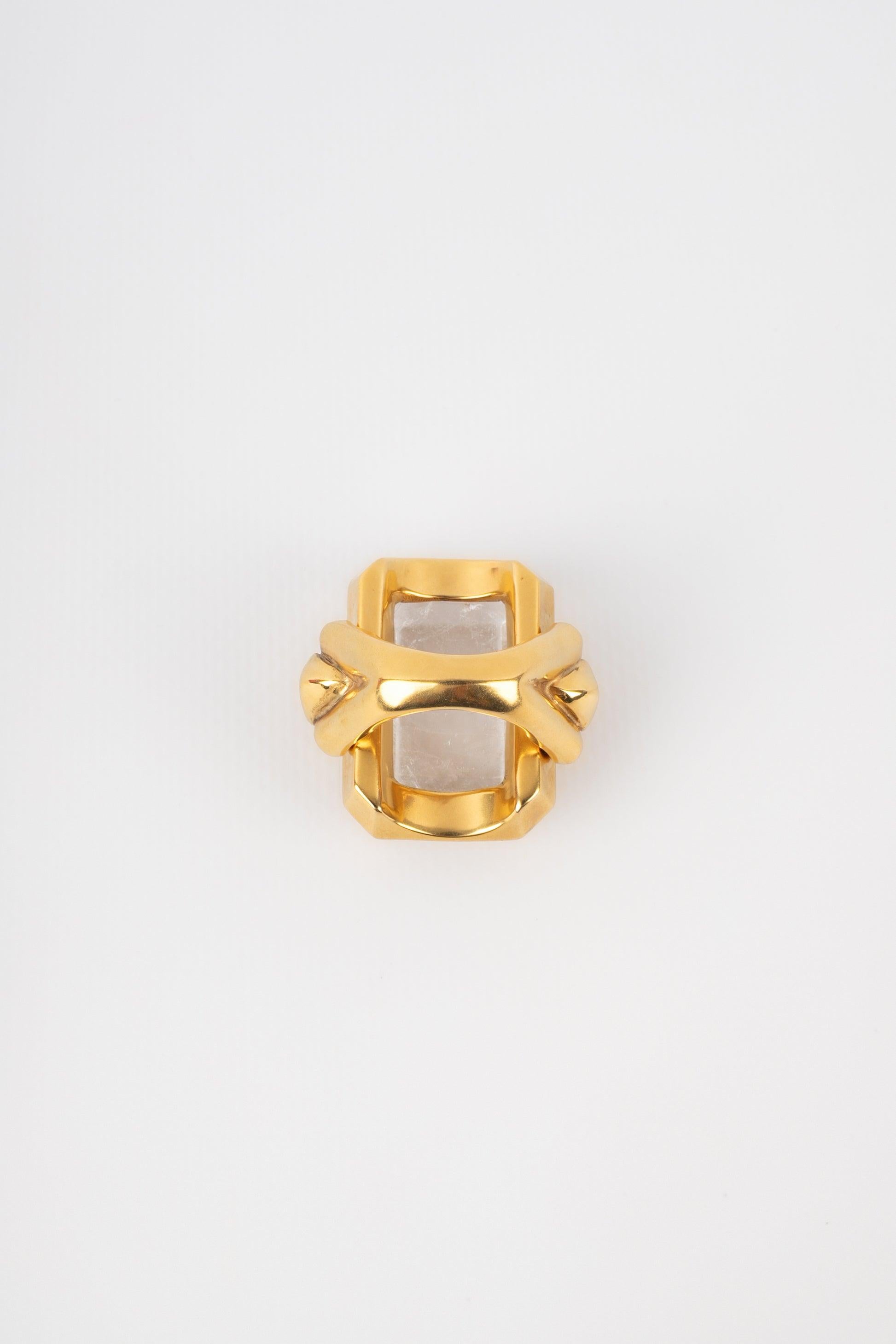 Bague Goossens avec une roche impressionnante Excellent état à SAINT-OUEN-SUR-SEINE, FR