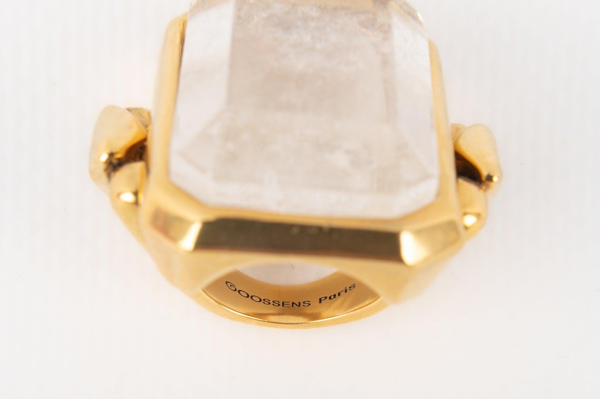 Bague Goossens avec une roche impressionnante 1