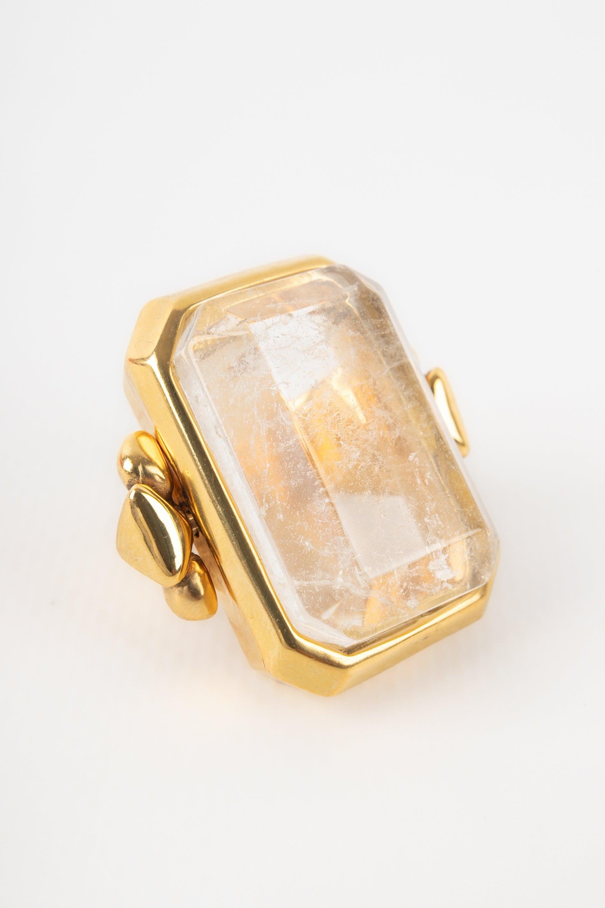 Bague Goossens avec une roche impressionnante 3