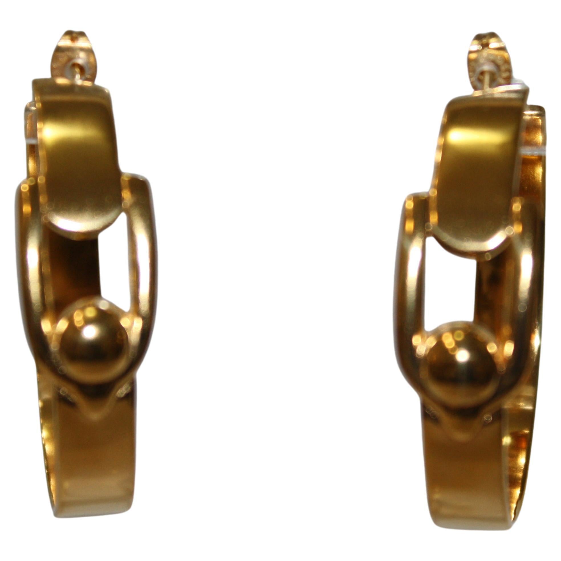 Moderne Boucles d'oreilles cerceau Goossens_Paris en vente