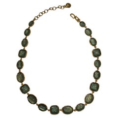 Goossens_Paris Seafoam  Green Rock Crystal Choker