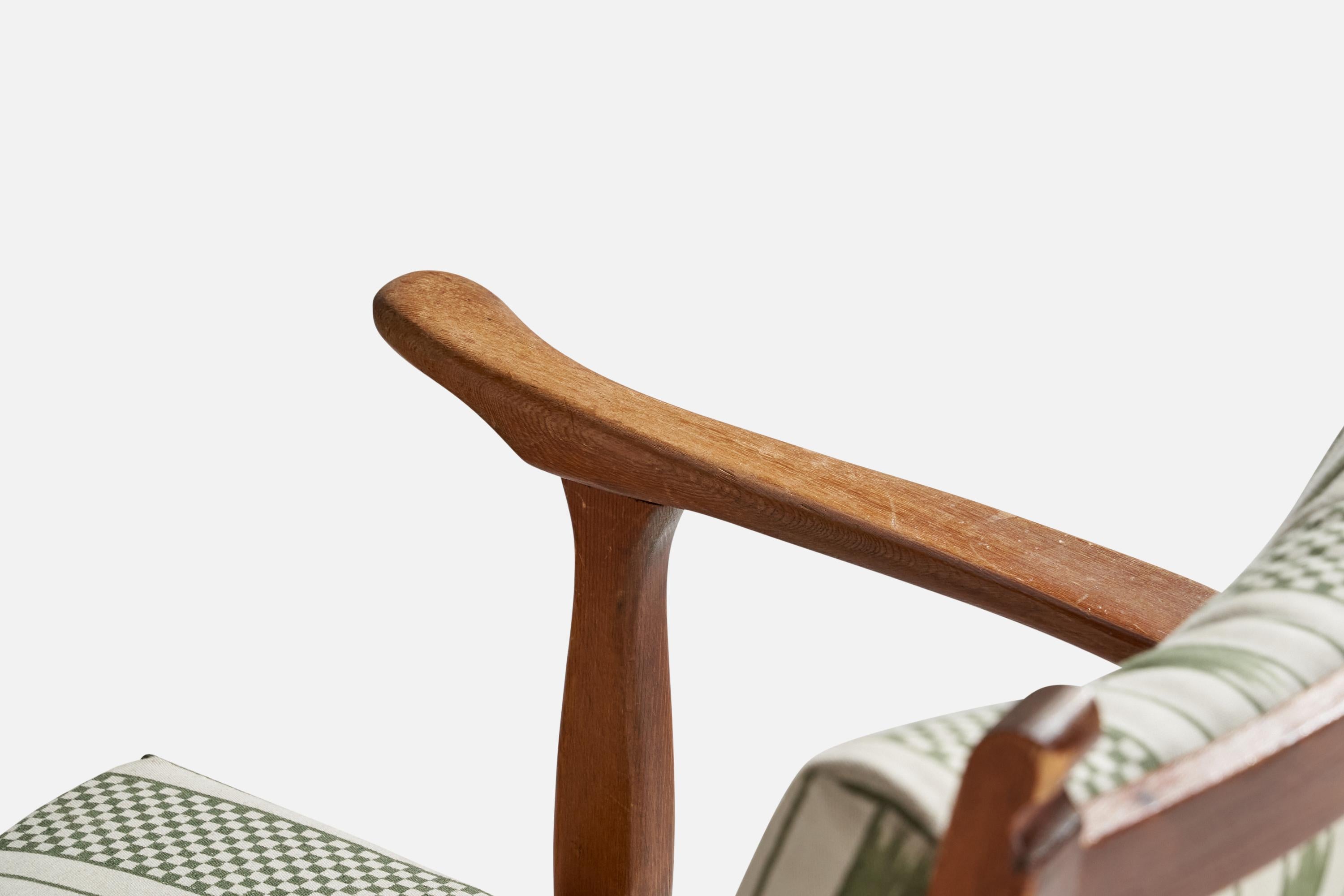 Göperts möbler, Lounge Chair, Pine, Fabric, Sweden, 1940s 6