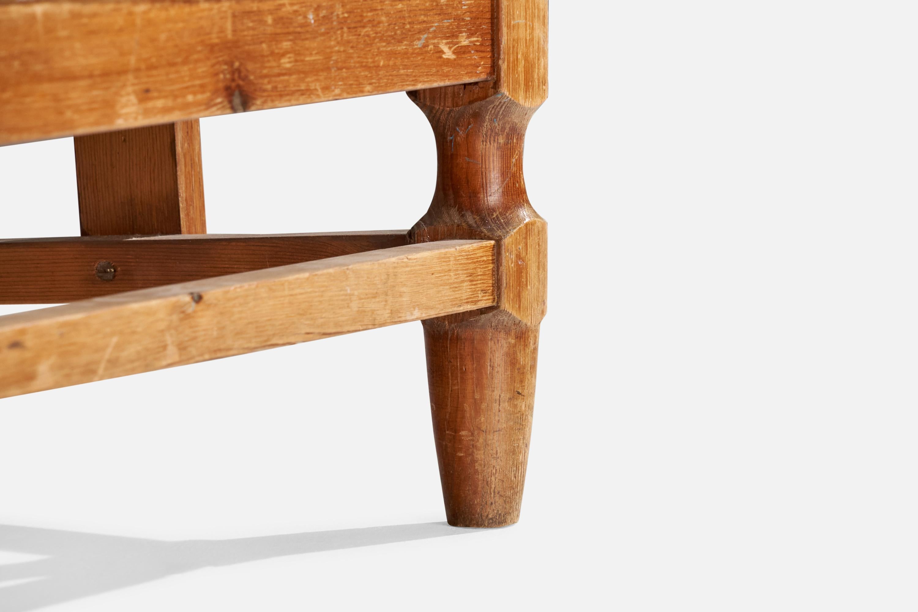 Göperts möbler, Lounge Chair, Pine, Fabric, Sweden, 1940s 7