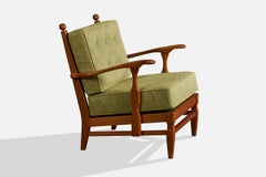 Göperts Möbler, Loungesessel, Kiefer, Stoff, Schweden, 1940er Jahre