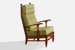 Göperts Möbler, Loungesessel, Kiefer, Stoff, Schweden, 1940er Jahre