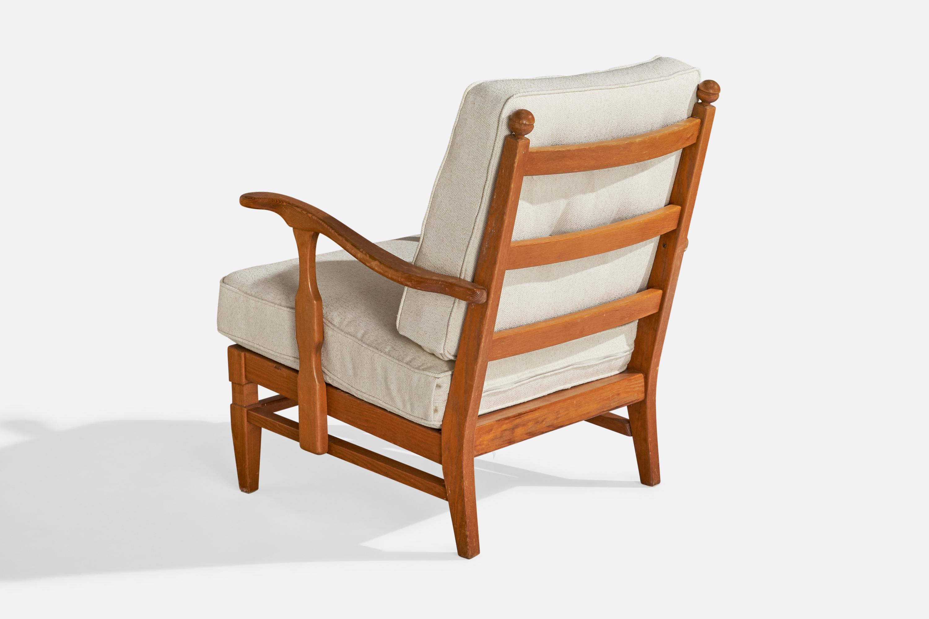 Göperts Möbler, Lounge chairs, Pine, Fabric, Sweden, 1940s 5