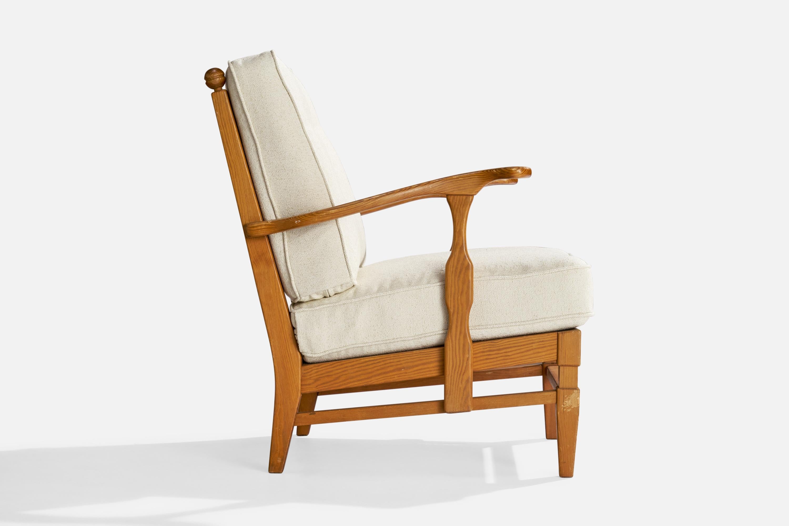 Göperts Möbler, chaises longues, pin, tissu, Suède, années 1940 en vente 6