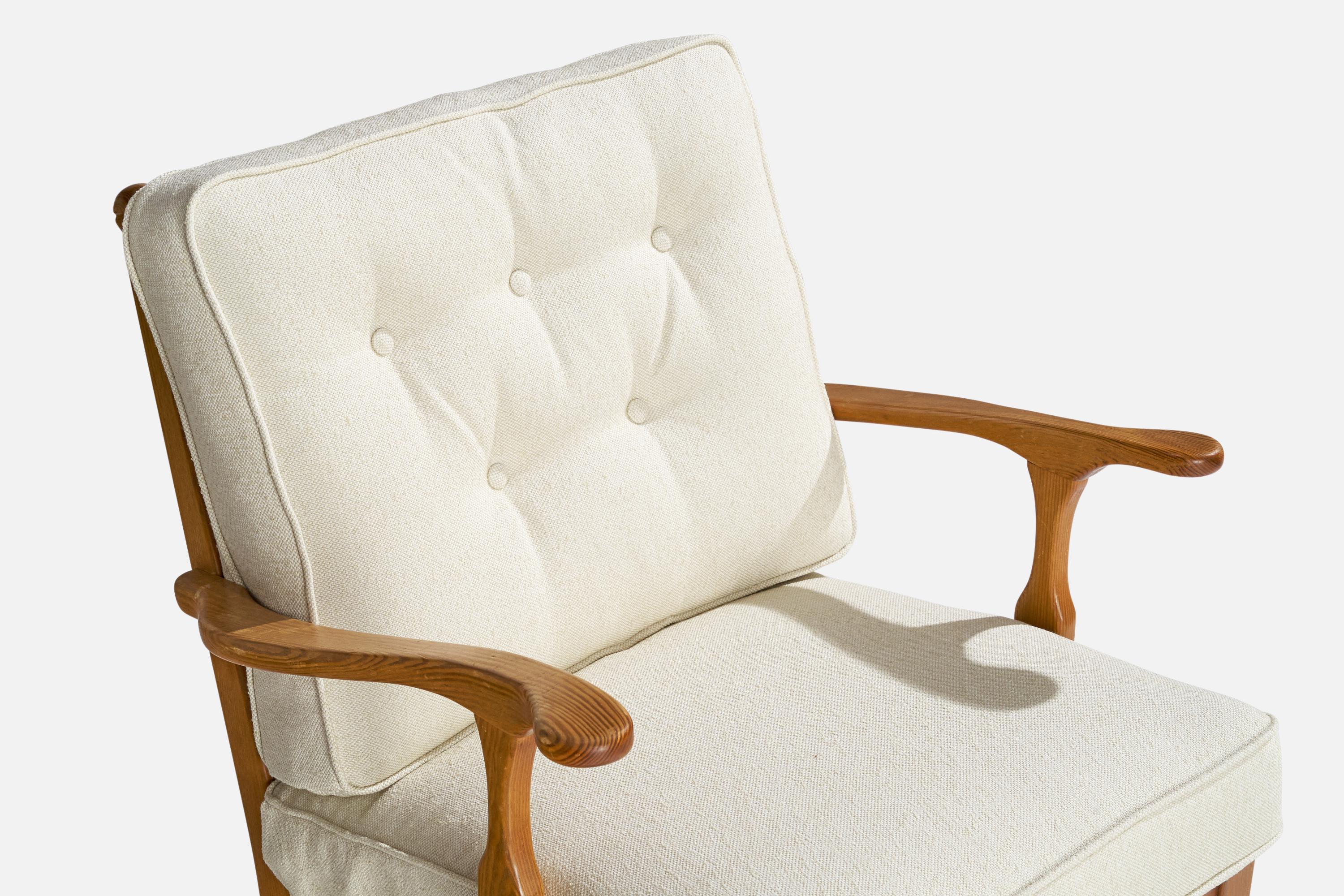 Göperts Möbler, chaises longues, pin, tissu, Suède, années 1940 en vente 7