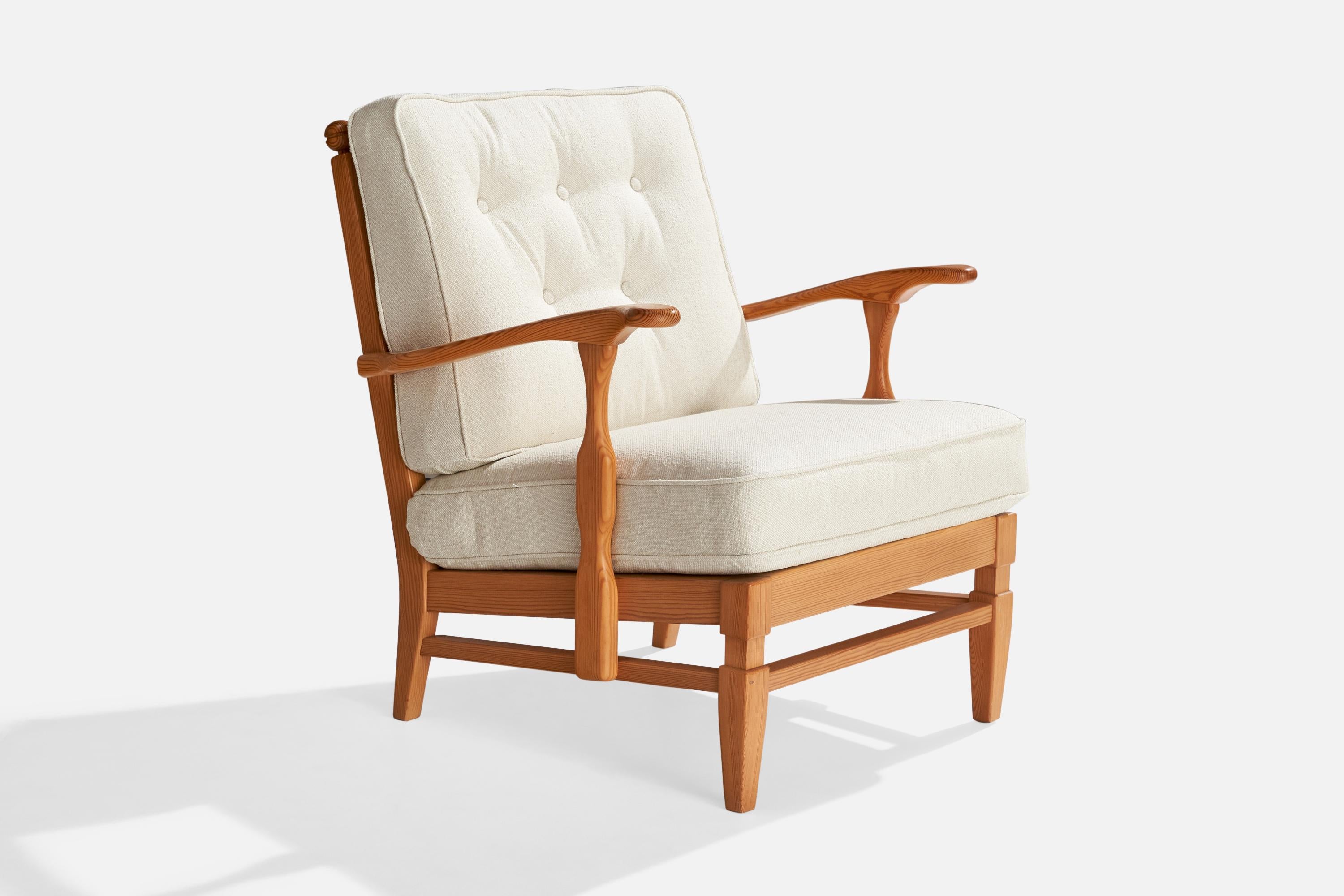 Göperts Möbler, chaises longues, pin, tissu, Suède, années 1940 Bon état - En vente à High Point, NC